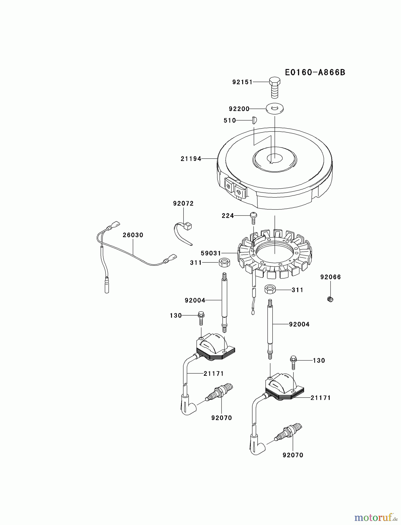  Kawasaki Motoren Motoren Vertikal FA210V - AS02 bis FH641V - DS24 FH541V-AS32 - Kawasaki FH541V 4-Stroke Engine ELECTRIC-EQUIPMENT