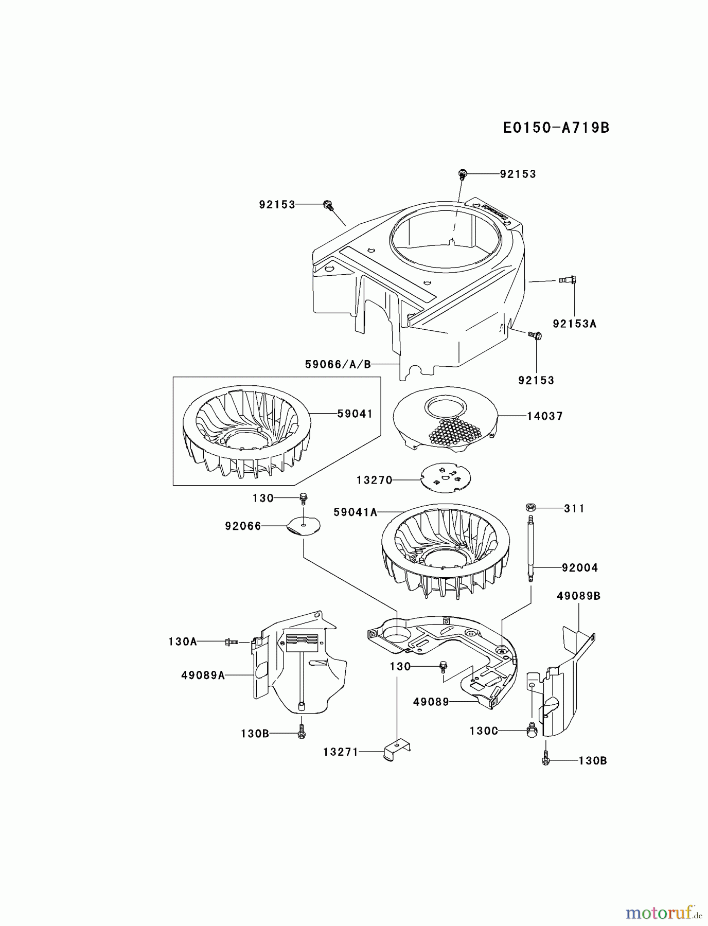  Kawasaki Motoren Motoren Vertikal FA210V - AS02 bis FH641V - DS24 FH580V-BS21 - Kawasaki FH580V 4-Stroke Engine COOLING-EQUIPMENT