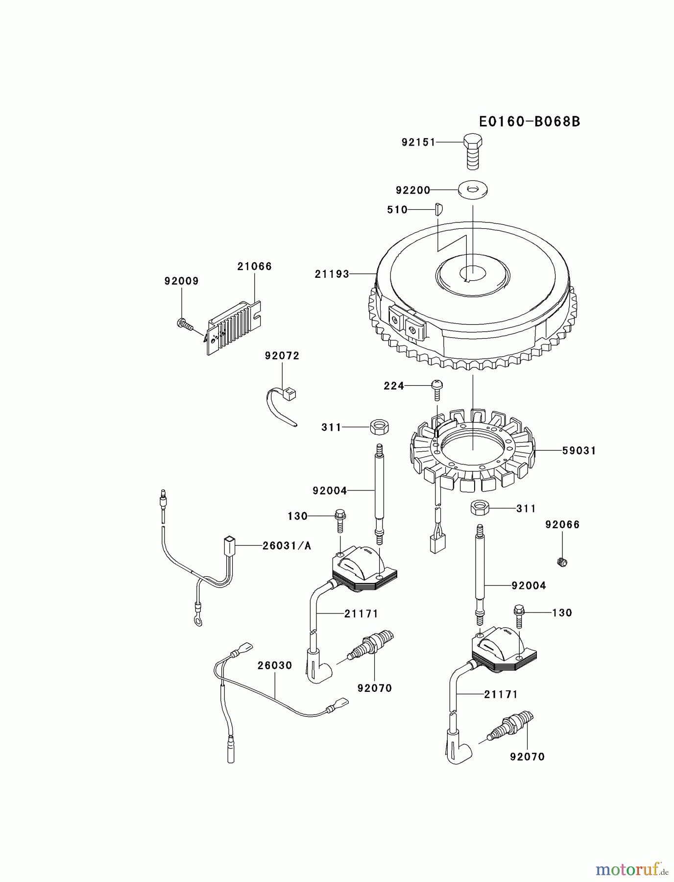  Kawasaki Motoren Motoren Vertikal FA210V - AS02 bis FH641V - DS24 FH580V-AS23 - Kawasaki FH580V 4-Stroke Engine ELECTRIC-EQUIPMENT