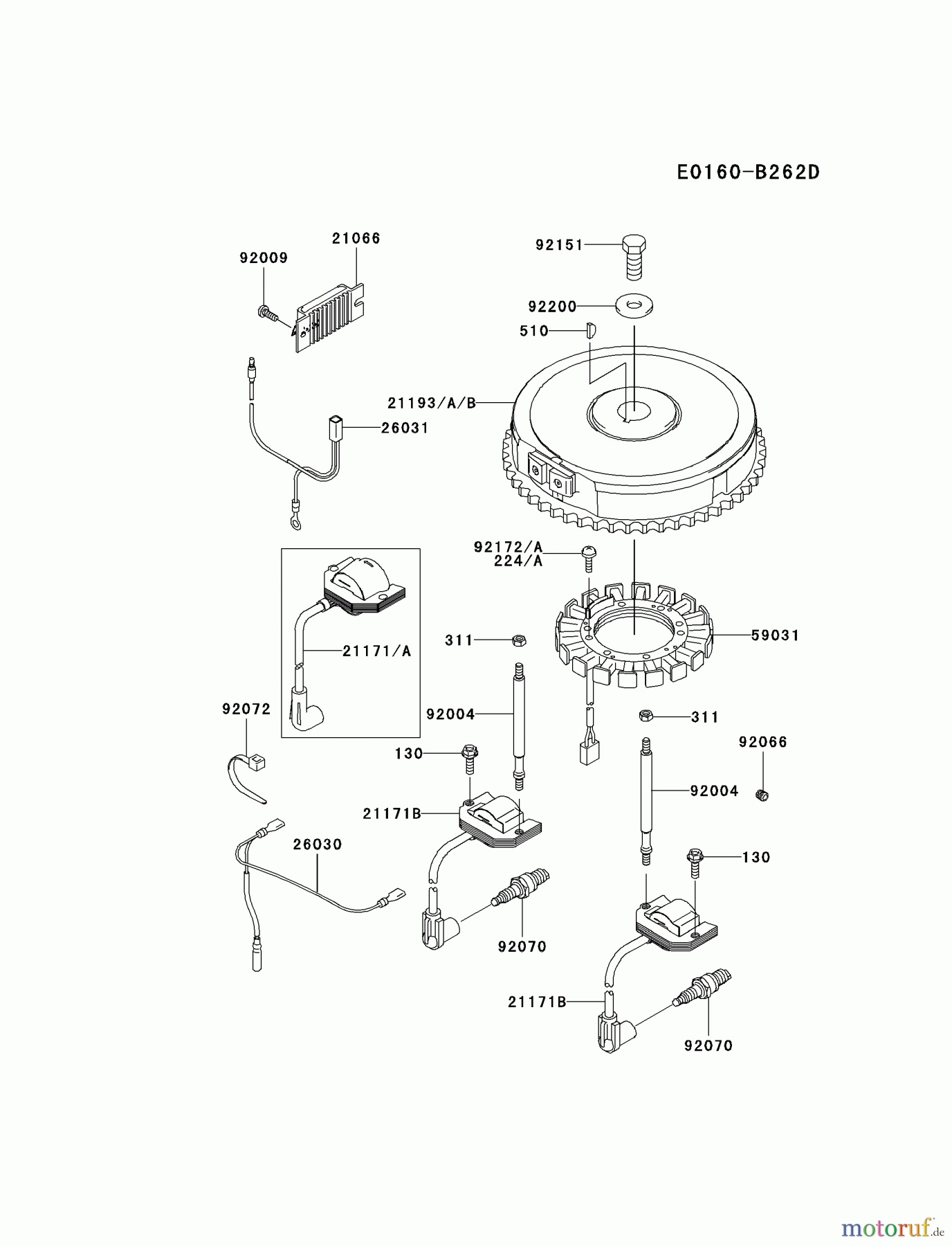  Kawasaki Motoren Motoren Vertikal FA210V - AS02 bis FH641V - DS24 FH580V-CS35 - Kawasaki FH580V 4-Stroke Engine ELECTRIC-EQUIPMENT