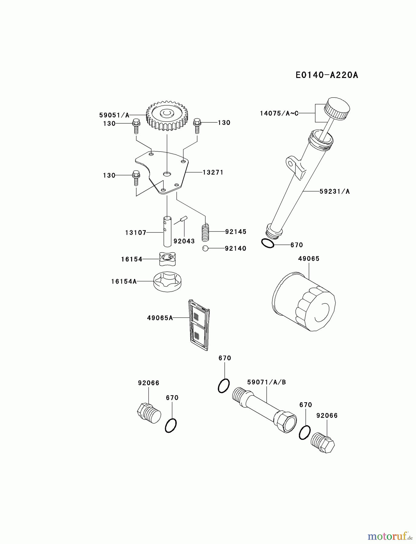  Kawasaki Motoren Motoren Vertikal FA210V - AS02 bis FH641V - DS24 FH601V-CS12 - Kawasaki FH601V 4-Stroke Engine LUBRICATION-EQUIPMENT