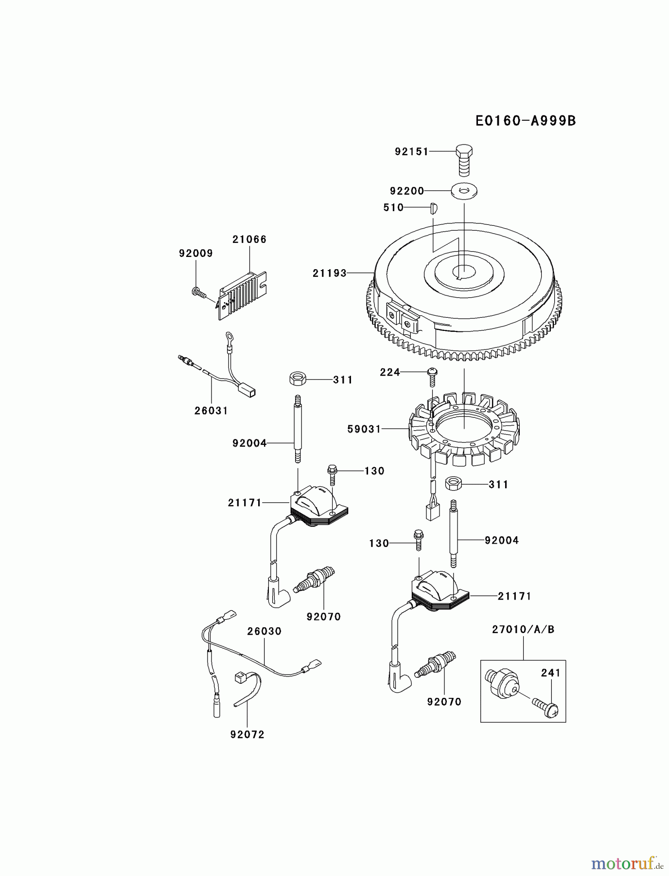  Kawasaki Motoren Motoren Vertikal FH641V - DS25 bis FS481V - BS13 FH680V-BS20 - Kawasaki FH680V 4-Stroke Engine ELECTRIC-EQUIPMENT