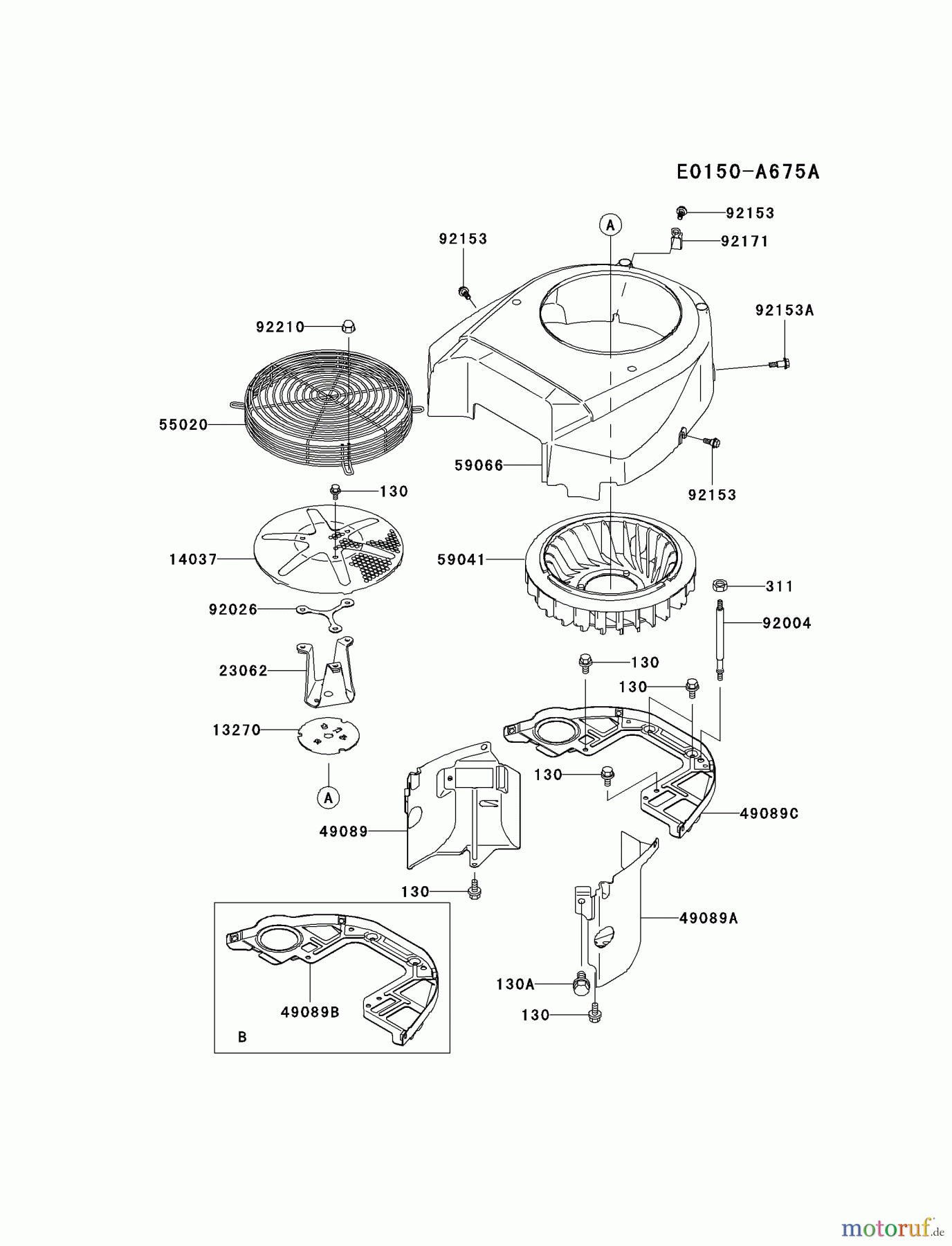  Kawasaki Motoren Motoren Vertikal FA210V - AS02 bis FH641V - DS24 FH601V-BS24 - Kawasaki FH601V 4-Stroke Engine COOLING-EQUIPMENT