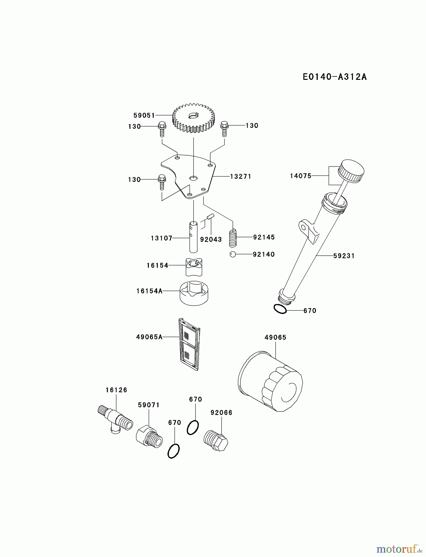  Kawasaki Motoren Motoren Vertikal FH641V - DS25 bis FS481V - BS13 FH680V-DS04 - Kawasaki FH680V 4-Stroke Engine LUBRICATION-EQUIPMENT