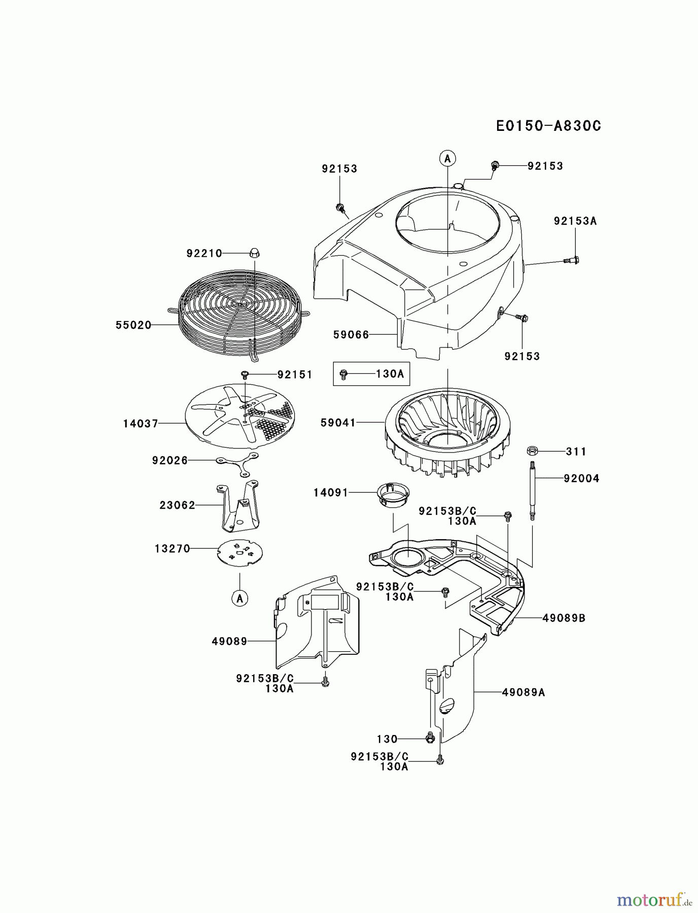  Kawasaki Motoren Motoren Vertikal FA210V - AS02 bis FH641V - DS24 FH601V-BS33 - Kawasaki FH601V 4-Stroke Engine COOLING-EQUIPMENT