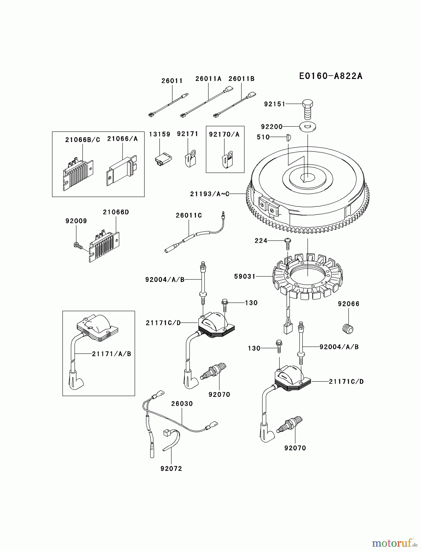  Kawasaki Motoren Motoren Vertikal FA210V - AS02 bis FH641V - DS24 FH641V-DS06 - Kawasaki FH641V 4-Stroke Engine ELECTRIC-EQUIPMENT