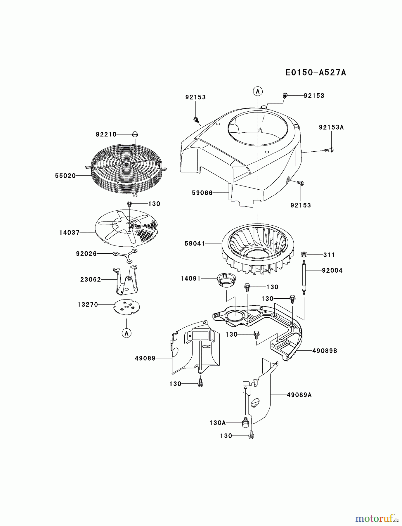  Kawasaki Motoren Motoren Vertikal FA210V - AS02 bis FH641V - DS24 FH641V-BS23 - Kawasaki FH641V 4-Stroke Engine COOLING-EQUIPMENT