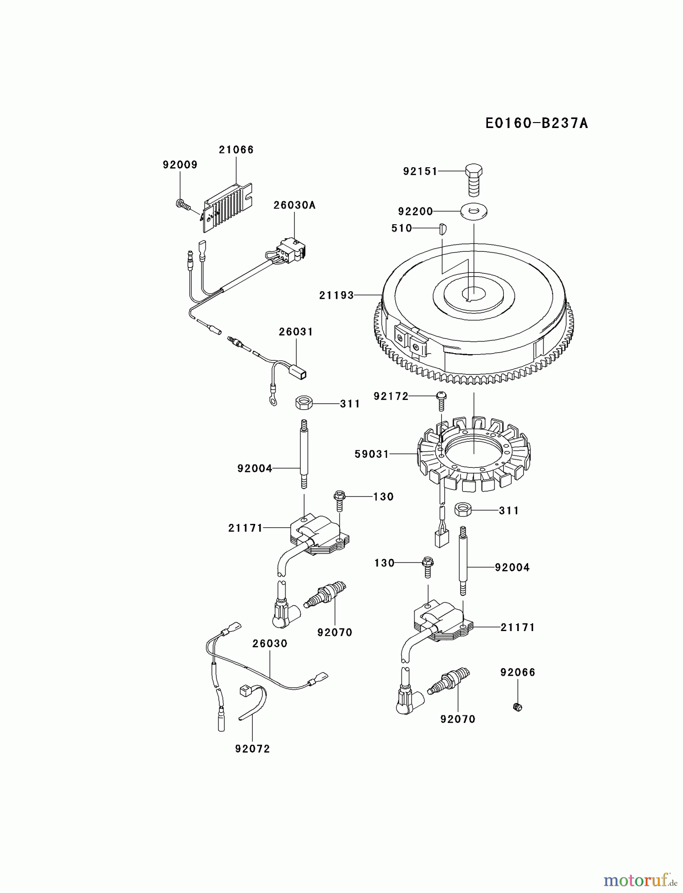  Kawasaki Motoren Motoren Vertikal FA210V - AS02 bis FH641V - DS24 FH641V-CW05 - Kawasaki FH641V 4-Stroke Engine ELECTRIC-EQUIPMENT