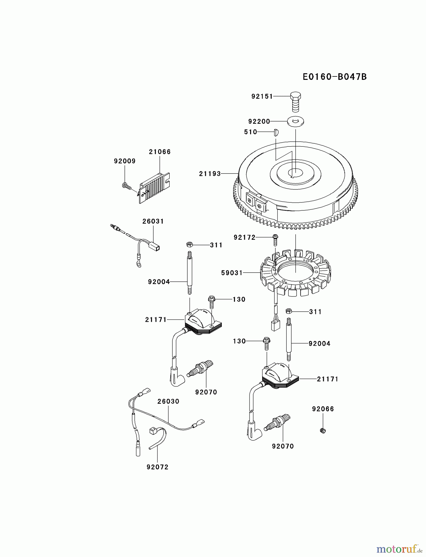  Kawasaki Motoren Motoren Vertikal FH641V - DS25 bis FS481V - BS13 FH680V-AS37 - Kawasaki FH680V 4-Stroke Engine ELECTRIC-EQUIPMENT