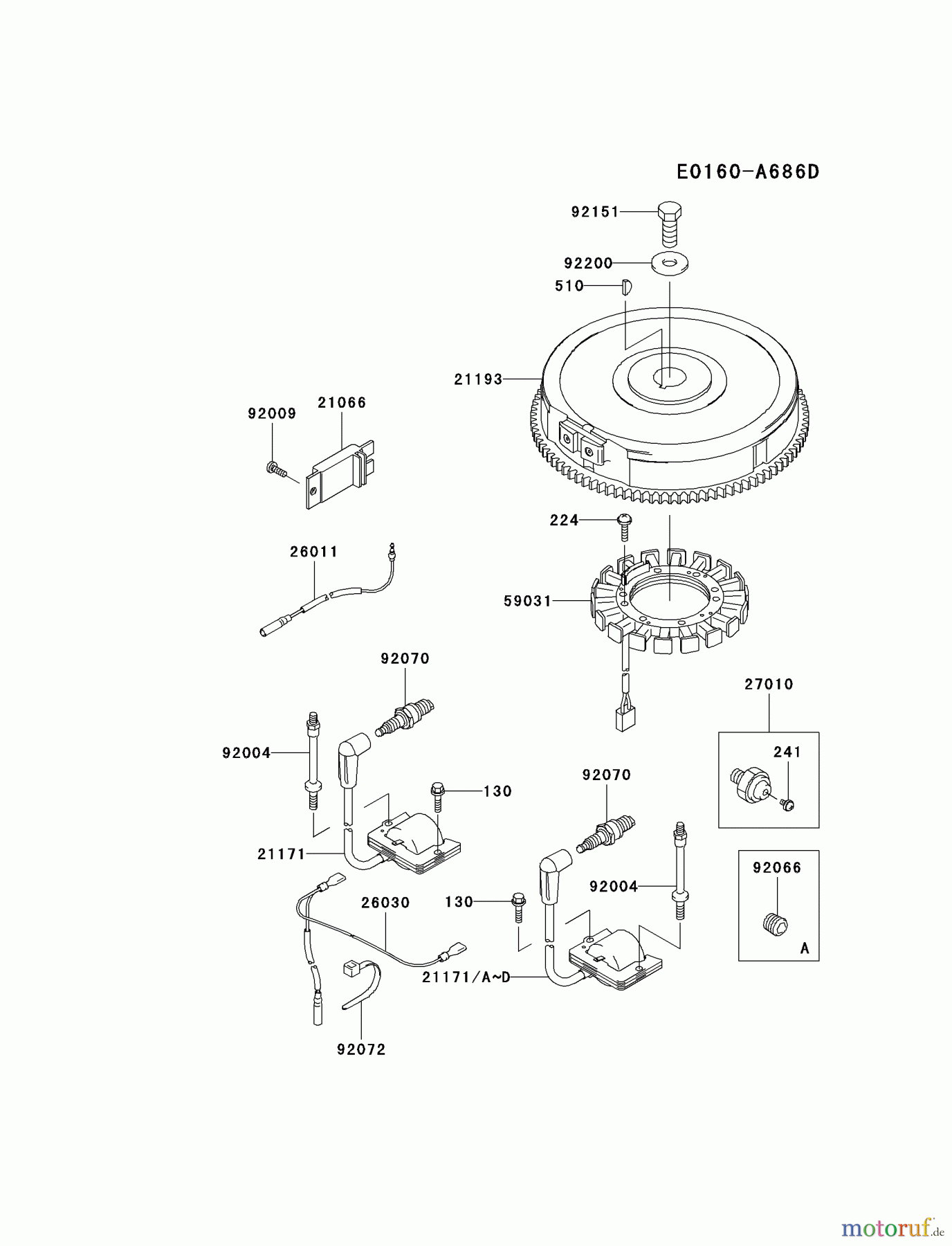  Kawasaki Motoren Motoren Vertikal FH641V - DS25 bis FS481V - BS13 FH680V-AS09 - Kawasaki FH680V 4-Stroke Engine ELECTRIC-EQUIPMENT