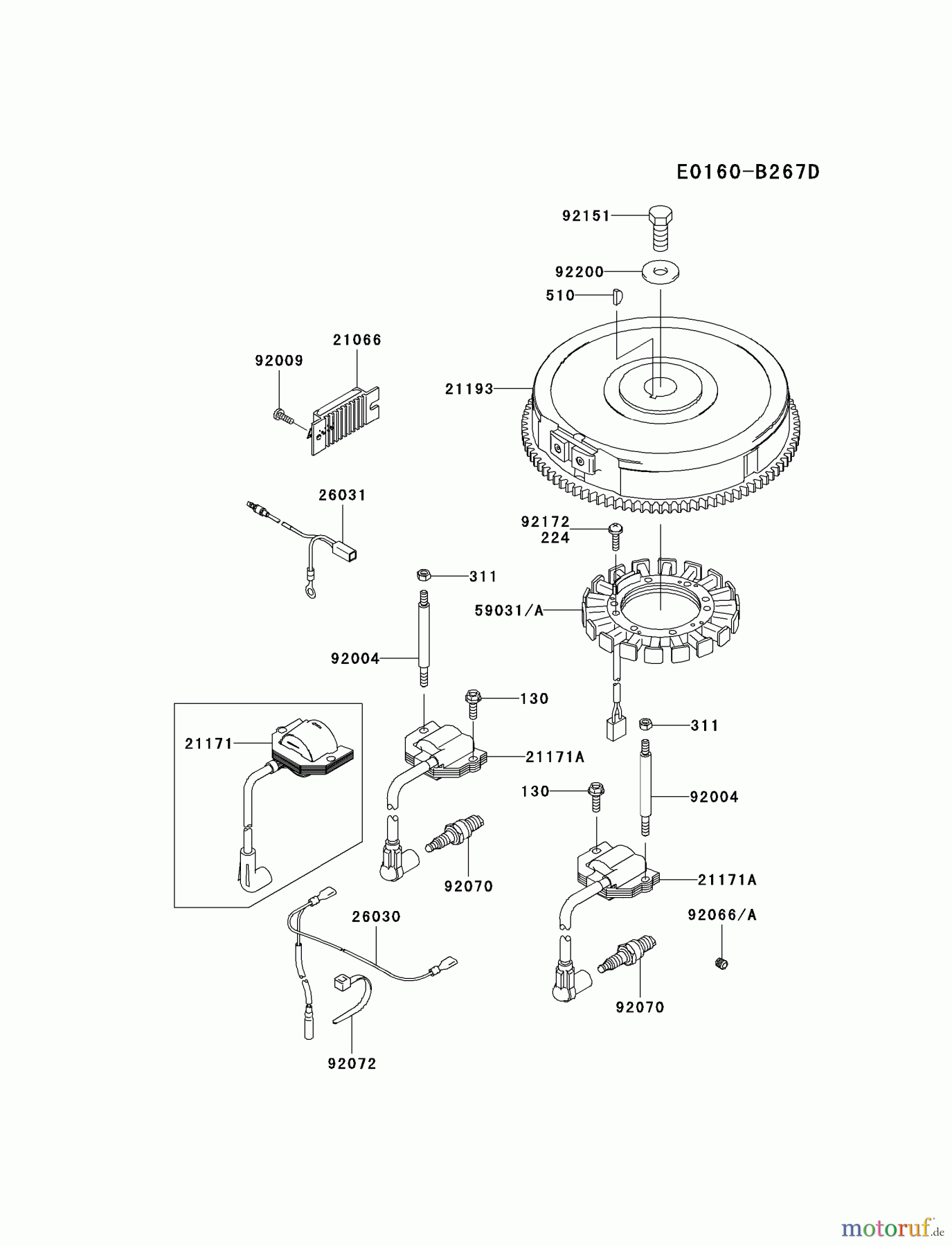  Kawasaki Motoren Motoren Vertikal FH641V - DS25 bis FS481V - BS13 FH680V-FS13 - Kawasaki FH680V 4-Stroke Engine ELECTRIC-EQUIPMENT