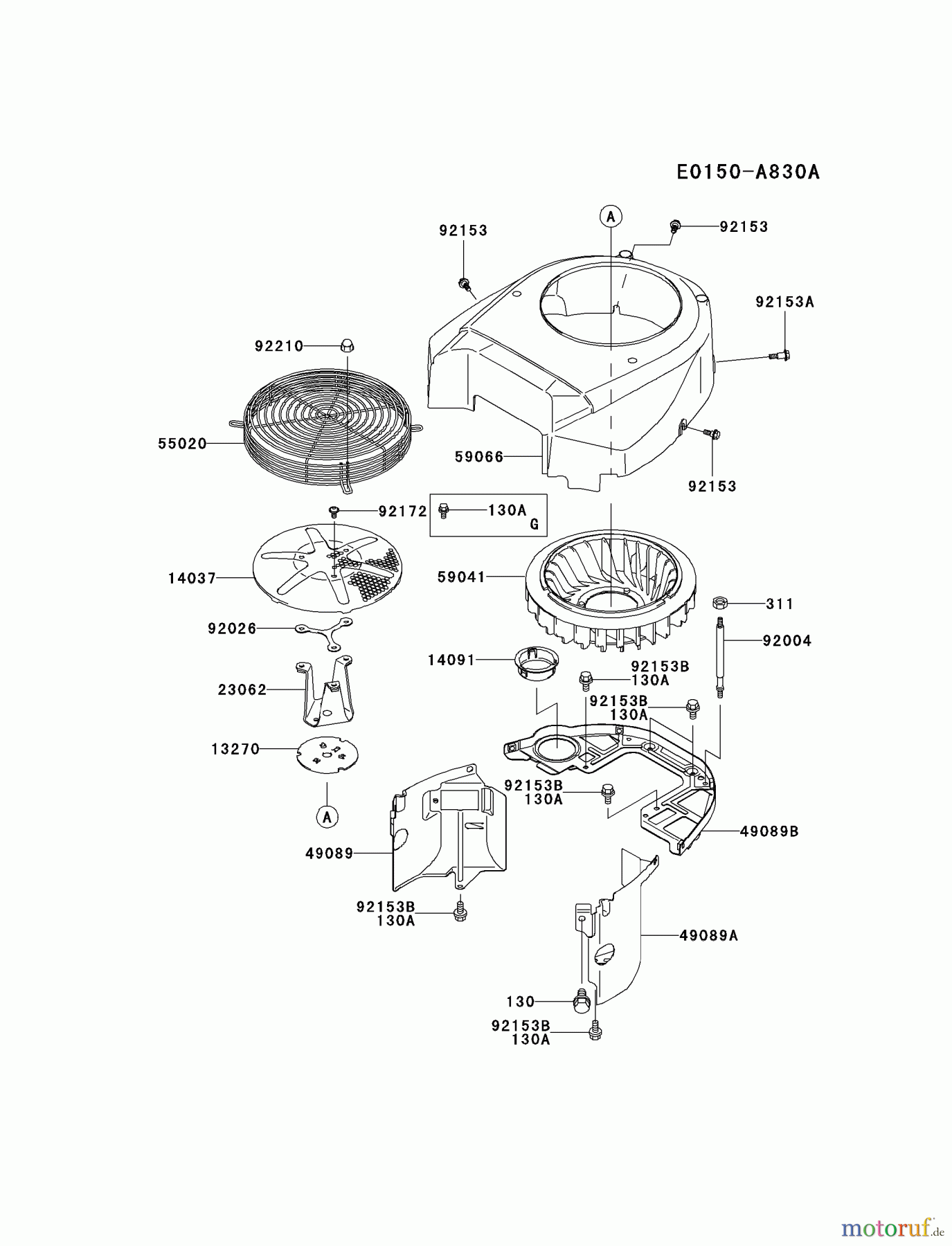  Kawasaki Motoren Motoren Vertikal FH641V - DS25 bis FS481V - BS13 FH680V-HS07 - Kawasaki FH680V 4-Stroke Engine COOLING-EQUIPMENT