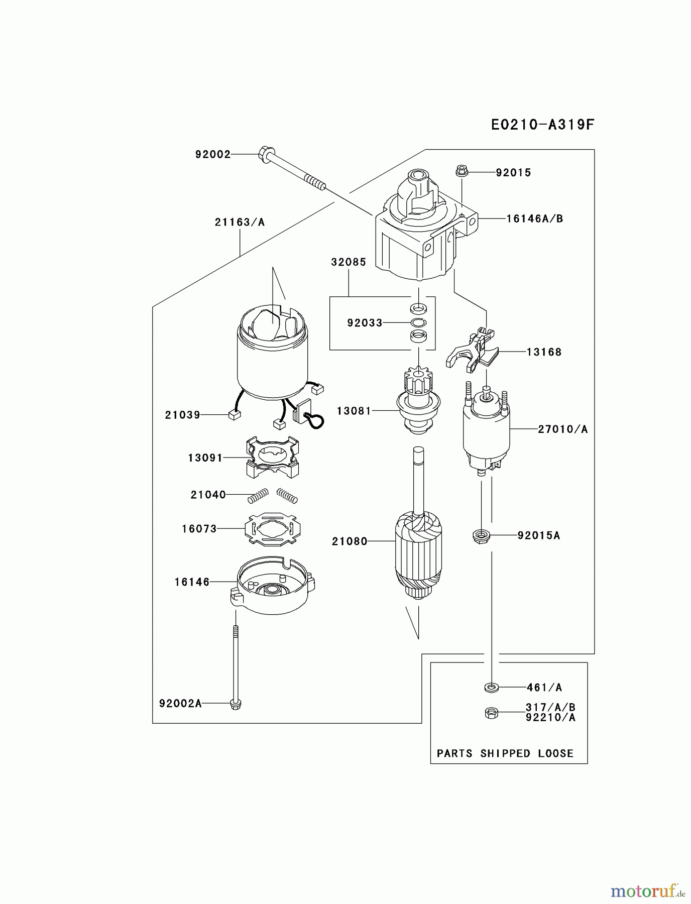  Kawasaki Motoren Motoren Vertikal FH641V - DS25 bis FS481V - BS13 FH680V-HS12 - Kawasaki FH680V 4-Stroke Engine STARTER