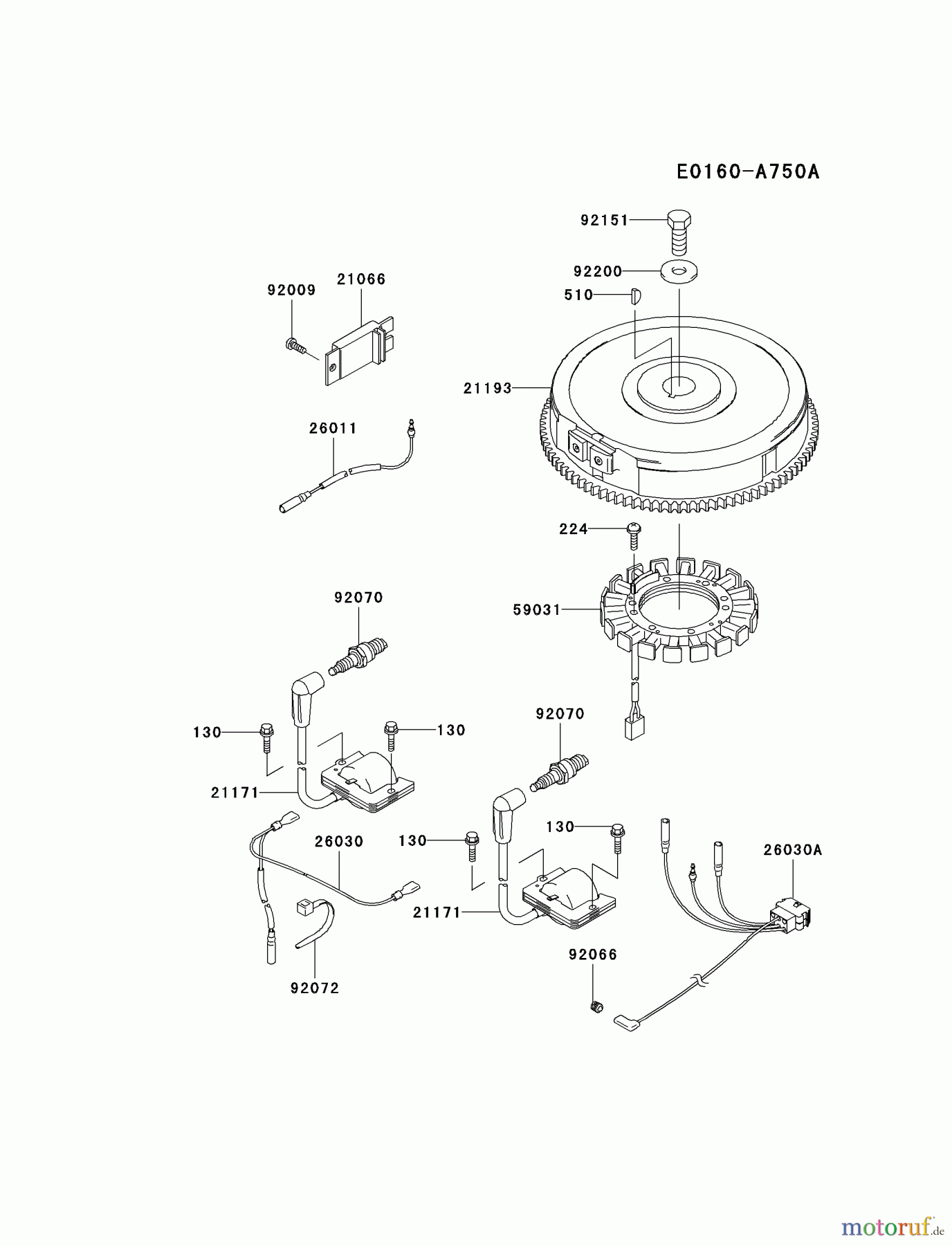  Kawasaki Motoren Motoren Vertikal FH641V - DS25 bis FS481V - BS13 FH721V-AS10 - Kawasaki FH721V 4-Stroke Engine ELECTRIC-EQUIPMENT