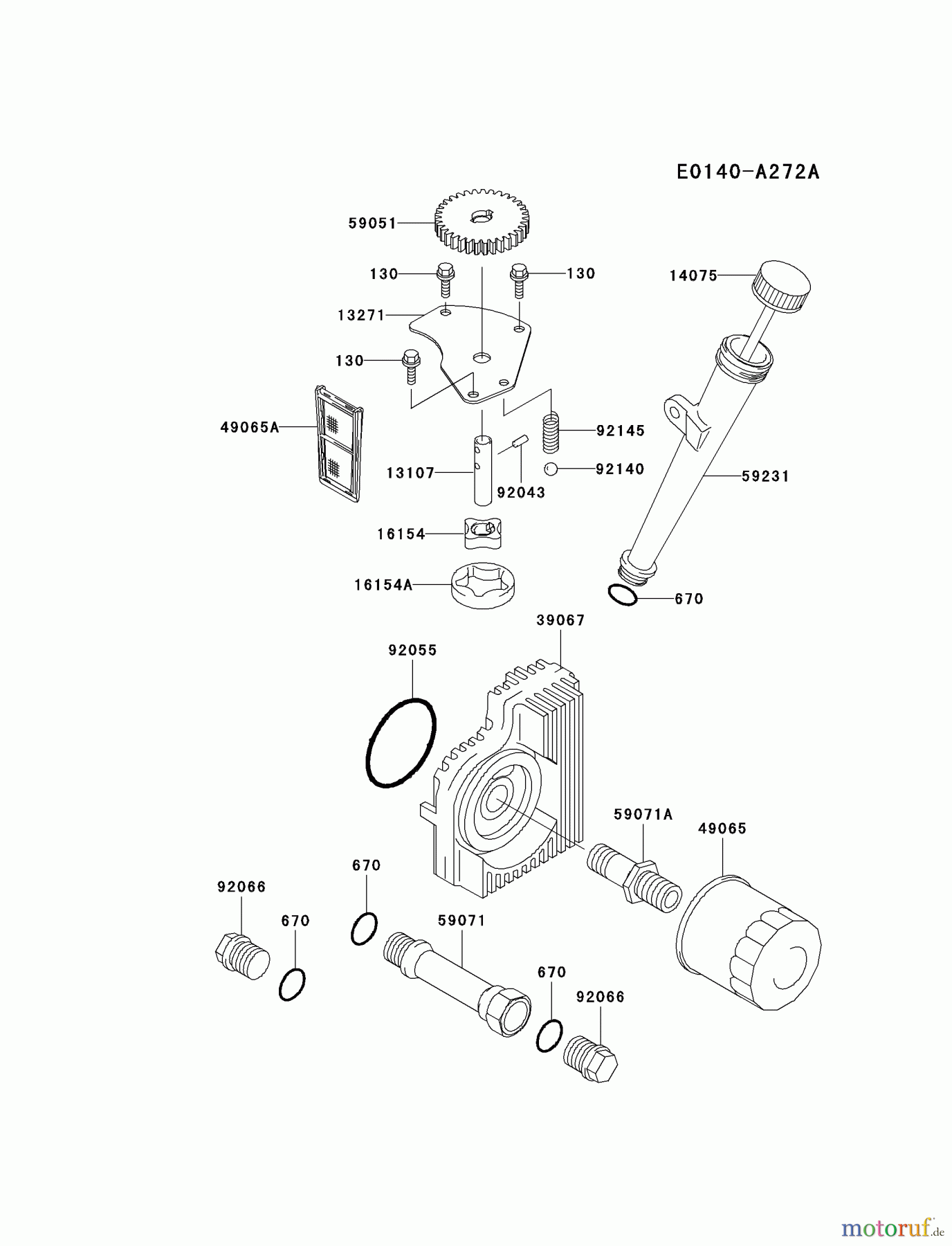  Kawasaki Motoren Motoren Vertikal FH641V - DS25 bis FS481V - BS13 FH721V-AS20 - Kawasaki FH721V 4-Stroke Engine LUBRICATION-EQUIPMENT