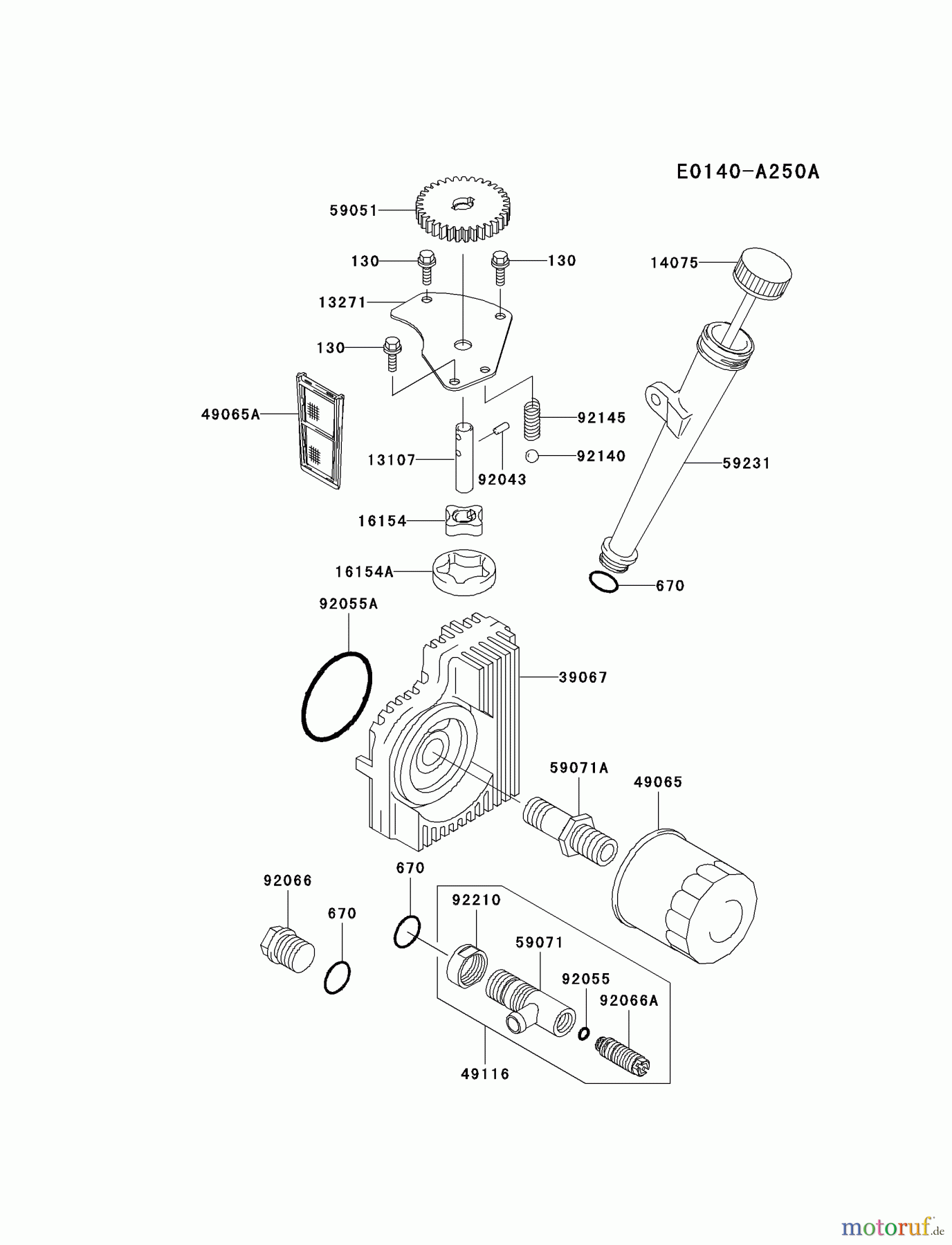  Kawasaki Motoren Motoren Vertikal FH641V - DS25 bis FS481V - BS13 FH721V-AS22 - Kawasaki FH721V 4-Stroke Engine LUBRICATION-EQUIPMENT