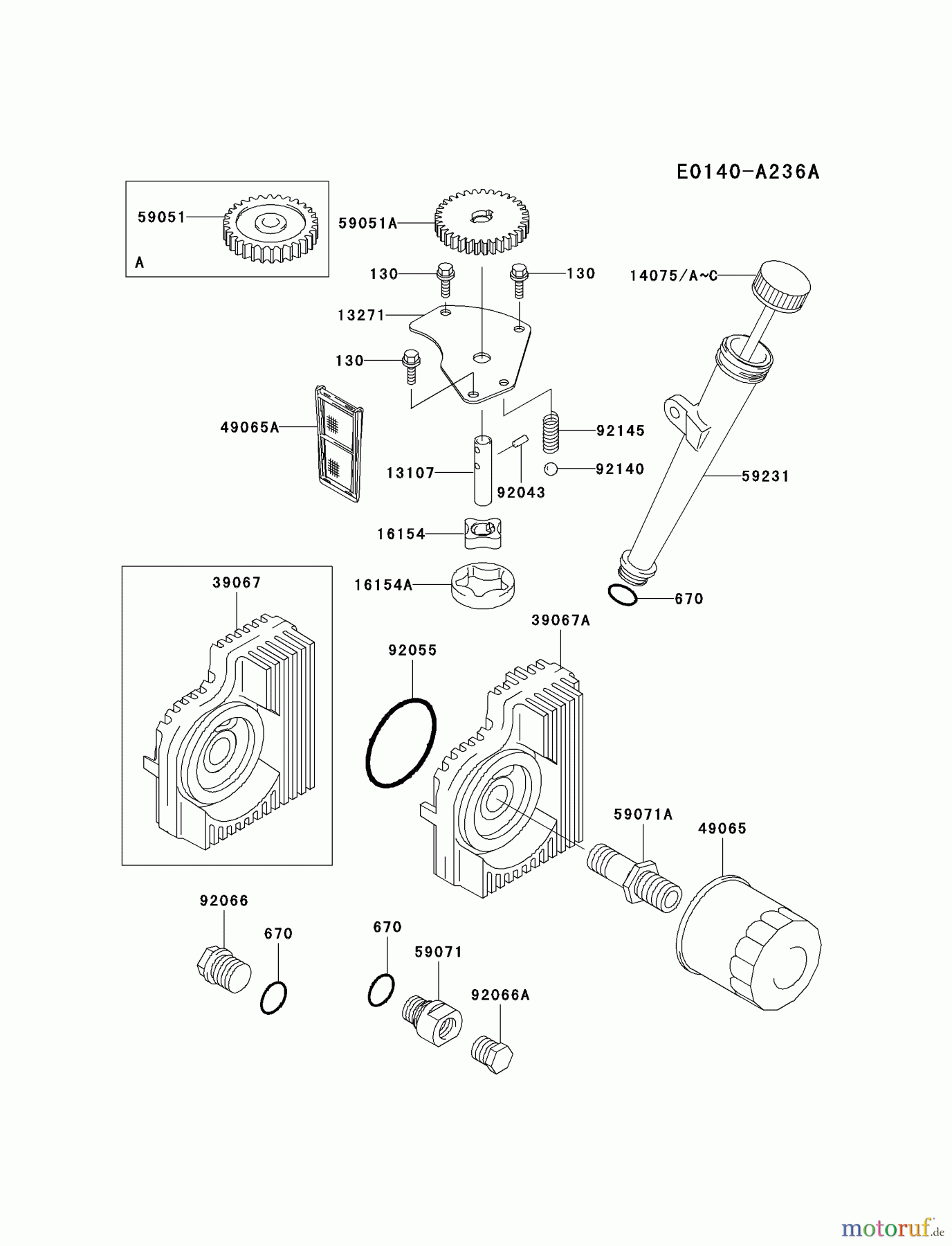  Kawasaki Motoren Motoren Vertikal FH641V - DS25 bis FS481V - BS13 FH721V-BS07 - Kawasaki FH721V 4-Stroke Engine LUBRICATION-EQUIPMENT