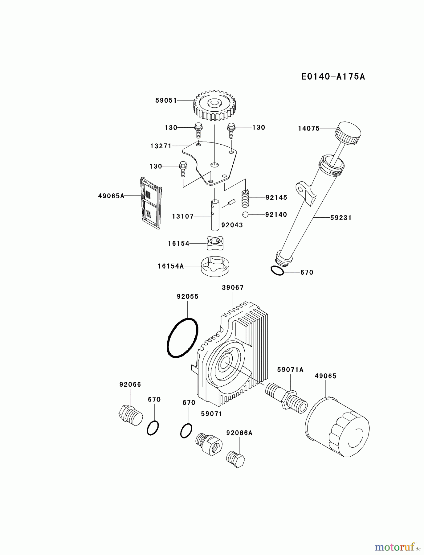  Kawasaki Motoren Motoren Vertikal FH641V - DS25 bis FS481V - BS13 FH721V-BS09 - Kawasaki FH721V 4-Stroke Engine LUBRICATION-EQUIPMENT