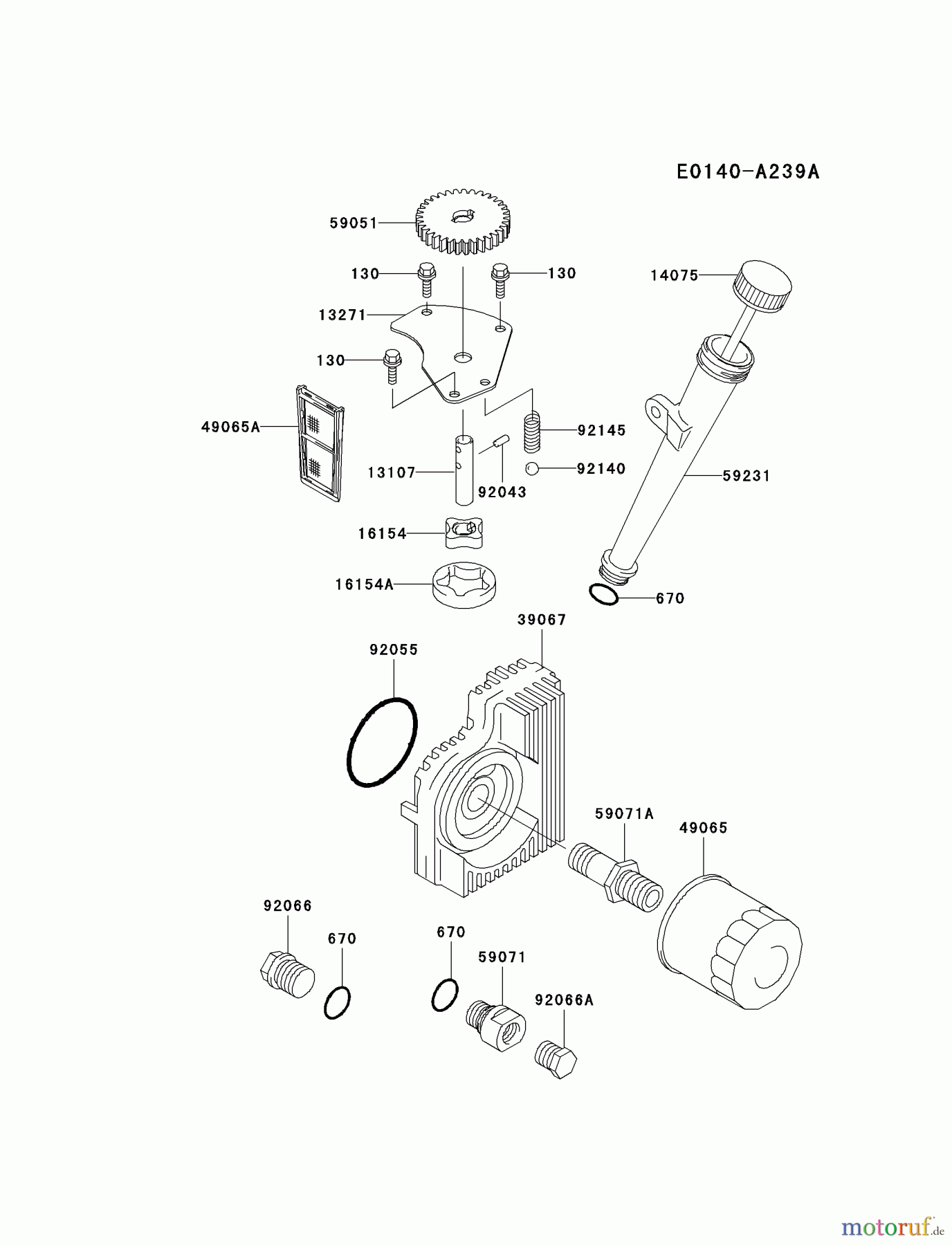  Kawasaki Motoren Motoren Vertikal FH641V - DS25 bis FS481V - BS13 FH721V-BS14 - Kawasaki FH721V 4-Stroke Engine LUBRICATION-EQUIPMENT