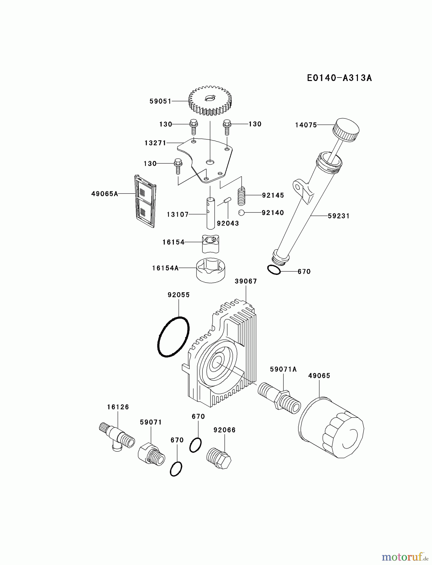  Kawasaki Motoren Motoren Vertikal FH641V - DS25 bis FS481V - BS13 FH721V-CS08 - Kawasaki FH721V 4-Stroke Engine LUBRICATION-EQUIPMENT