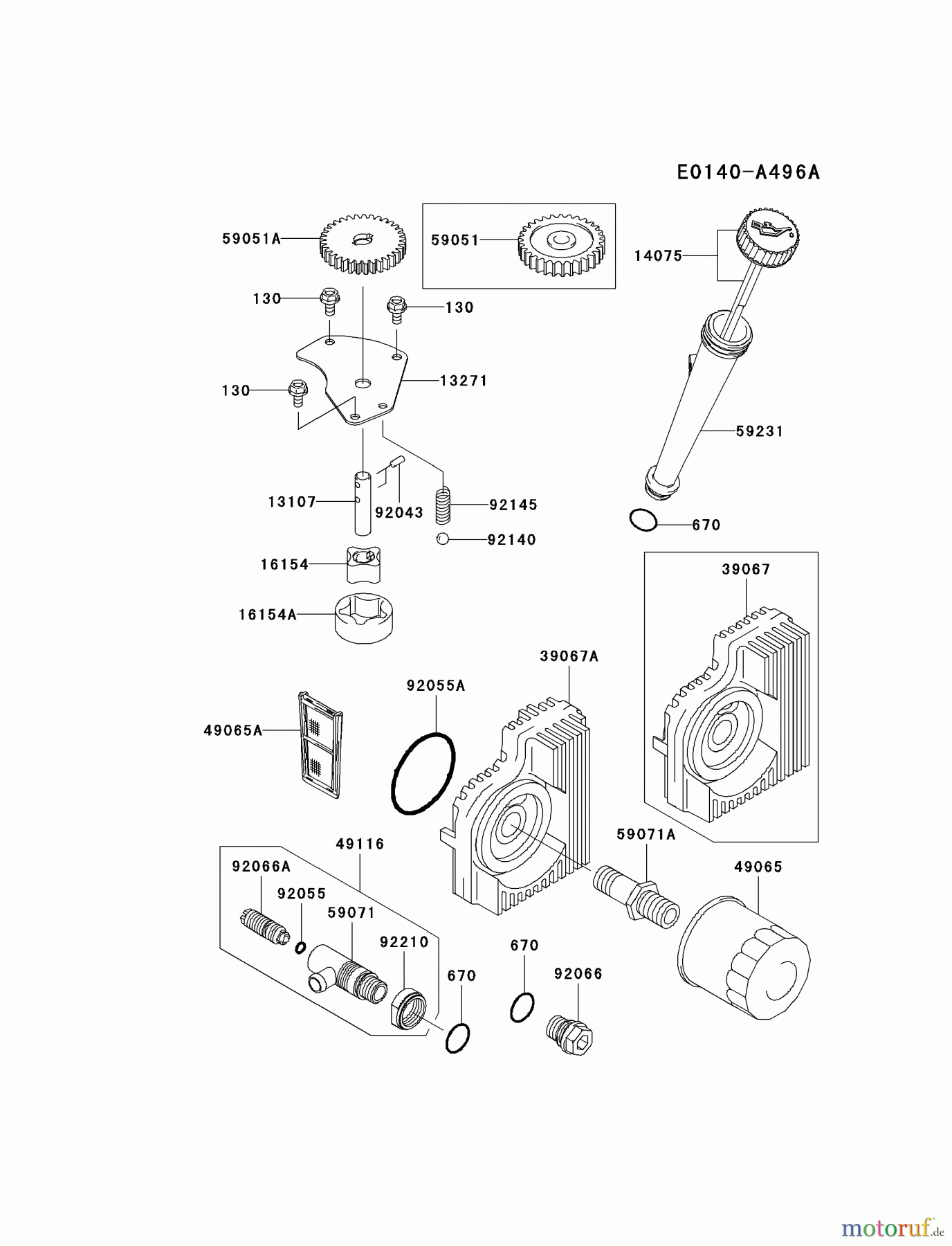  Kawasaki Motoren Motoren Vertikal FH641V - DS25 bis FS481V - BS13 FH721V-BS10 - Kawasaki FH721V 4-Stroke Engine LUBRICATION-EQUIPMENT