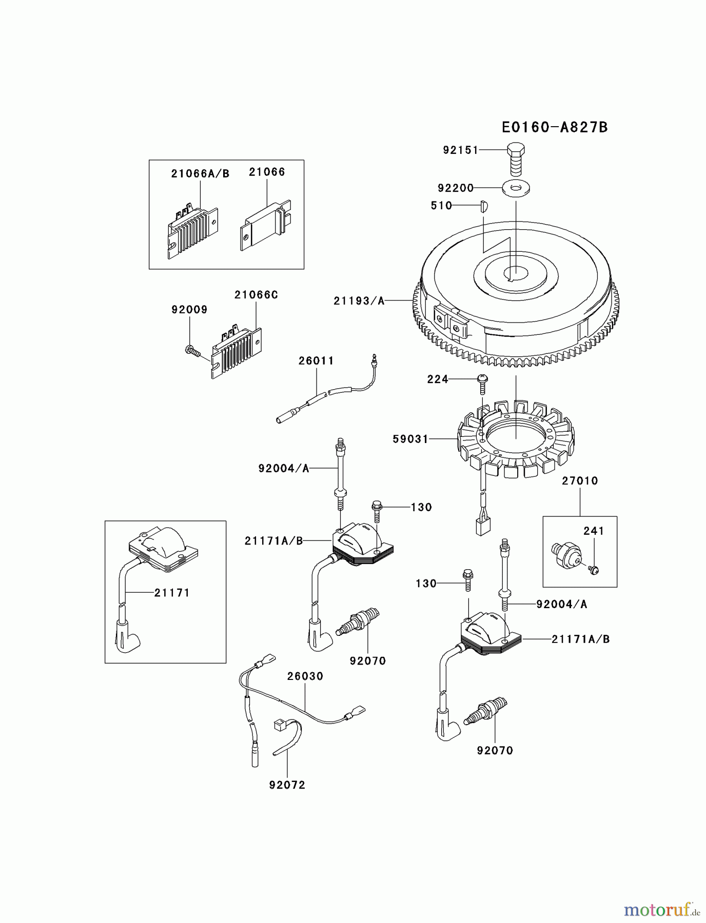  Kawasaki Motoren Motoren Vertikal FH641V - DS25 bis FS481V - BS13 FH721V-AS12 - Kawasaki FH721V 4-Stroke Engine ELECTRIC-EQUIPMENT