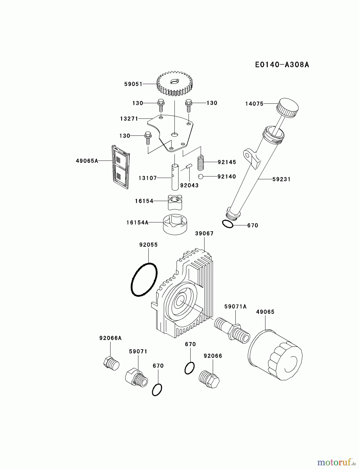  Kawasaki Motoren Motoren Vertikal FH641V - DS25 bis FS481V - BS13 FH721V-BS23 - Kawasaki FH721V 4-Stroke Engine LUBRICATION-EQUIPMENT