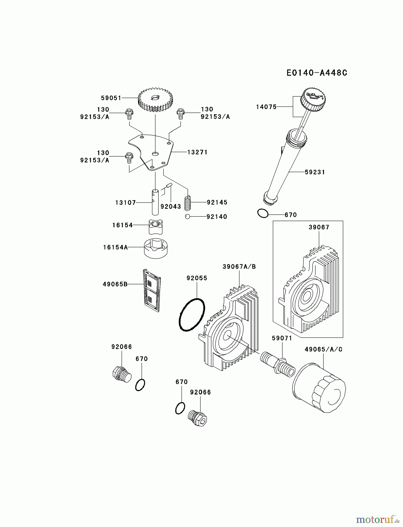  Kawasaki Motoren Motoren Vertikal FH641V - DS25 bis FS481V - BS13 FH721V-DS16 - Kawasaki FH721V 4-Stroke Engine LUBRICATION-EQUIPMENT