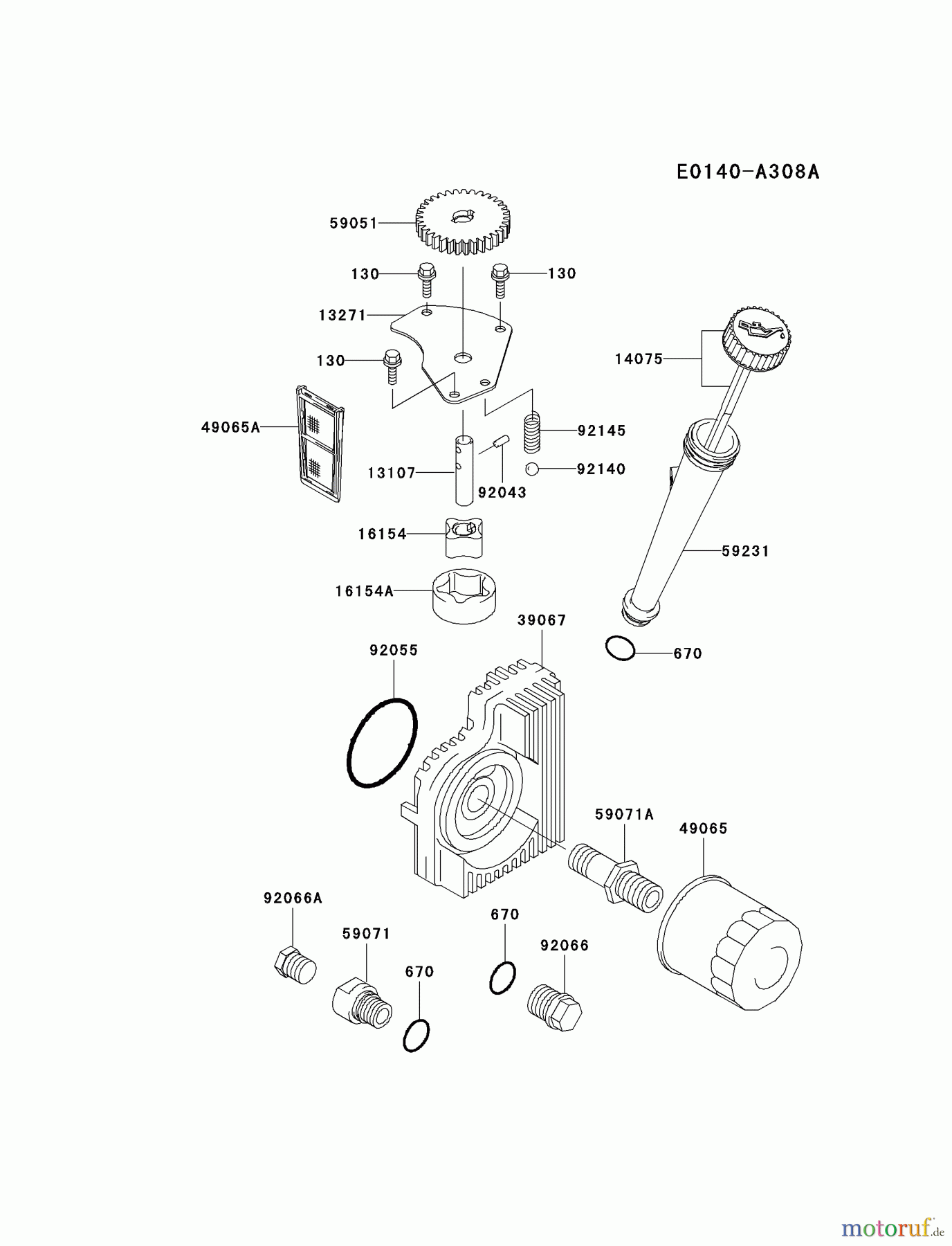  Kawasaki Motoren Motoren Vertikal FH641V - DS25 bis FS481V - BS13 FH721V-DS23 - Kawasaki FH721V 4-Stroke Engine LUBRICATION-EQUIPMENT