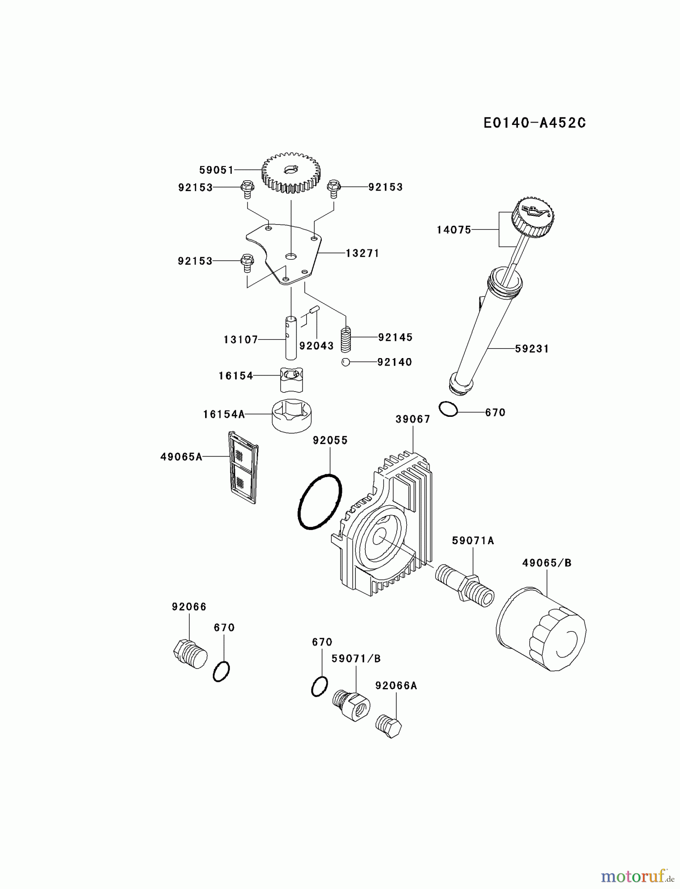  Kawasaki Motoren Motoren Vertikal FH641V - DS25 bis FS481V - BS13 FH721V-ES28 - Kawasaki FH721V 4-Stroke Engine LUBRICATION-EQUIPMENT