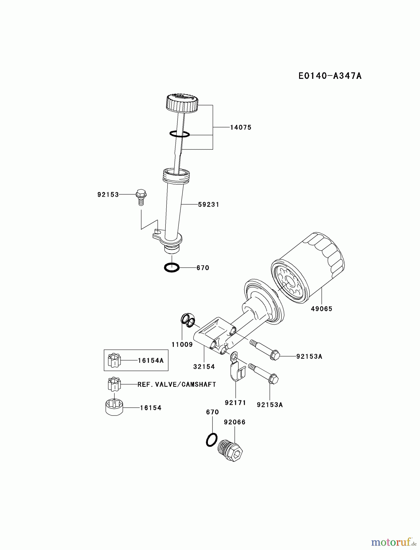  Kawasaki Motoren Motoren Vertikal FH641V - DS25 bis FS481V - BS13 FJ180V-AS15 - Kawasaki FJ180V 4-Stroke Engine LUBRICATION-EQUIPMENT