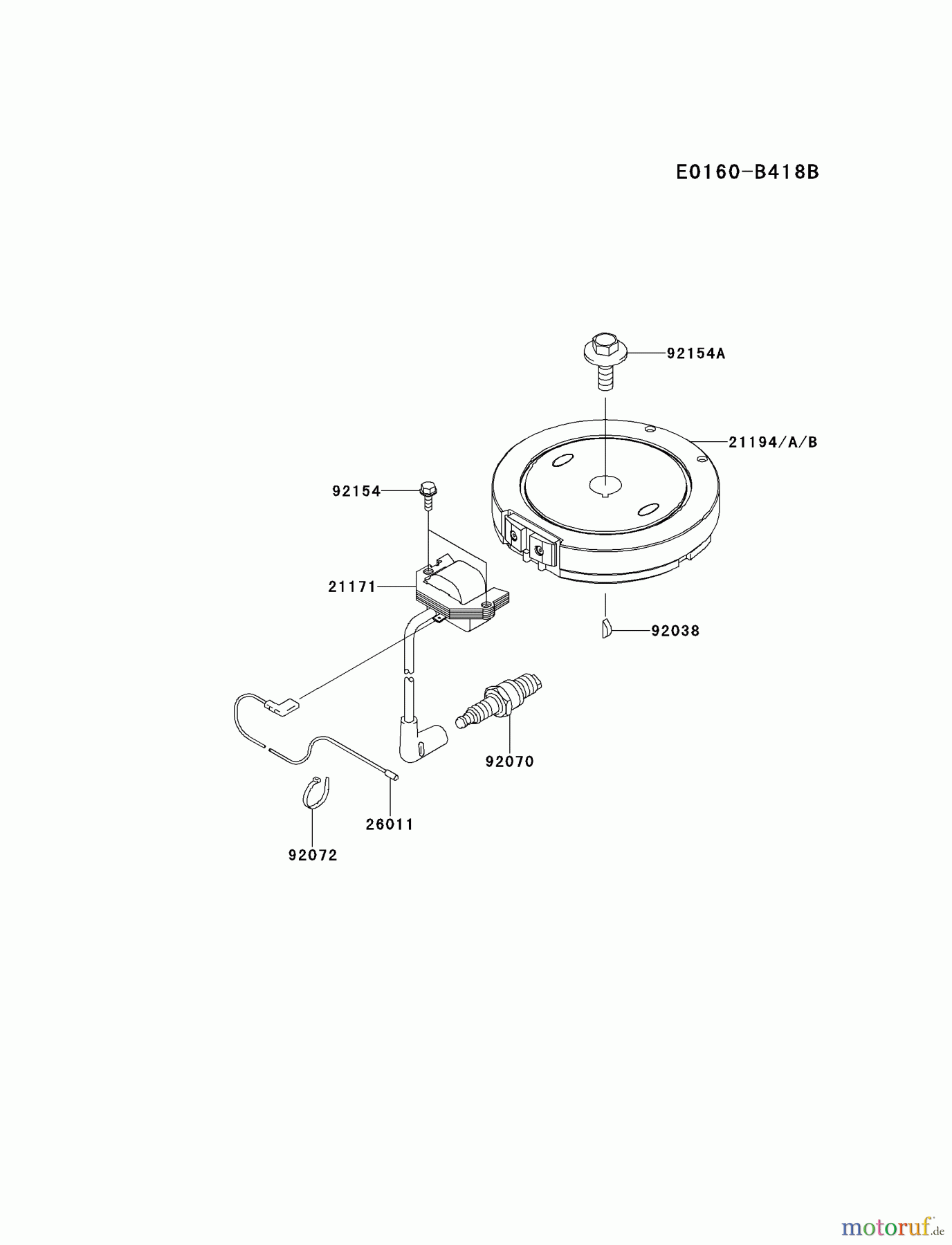  Kawasaki Motoren Motoren Vertikal FH641V - DS25 bis FS481V - BS13 FJ180V-BM12 - Kawasaki FJ180V 4-Stroke Engine ELECTRIC-EQUIPMENT