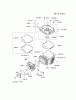 Kawasaki Motoren FH641V - DS25 bis FS481V - BS13 FJ180V-BM07 - Kawasaki FJ180V 4-Stroke Engine Ersatzteile CYLINDER/CRANKCASE