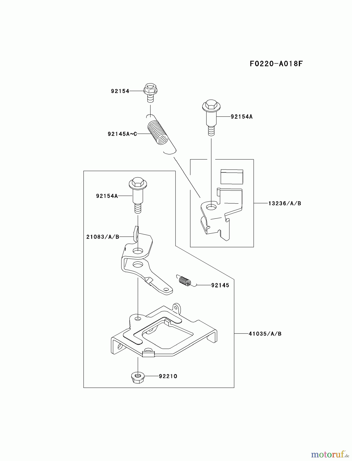  Kawasaki Motoren Motoren Vertikal FH641V - DS25 bis FS481V - BS13 FJ180V-AM18 - Kawasaki FJ180V 4-Stroke Engine BRAKE/COVER