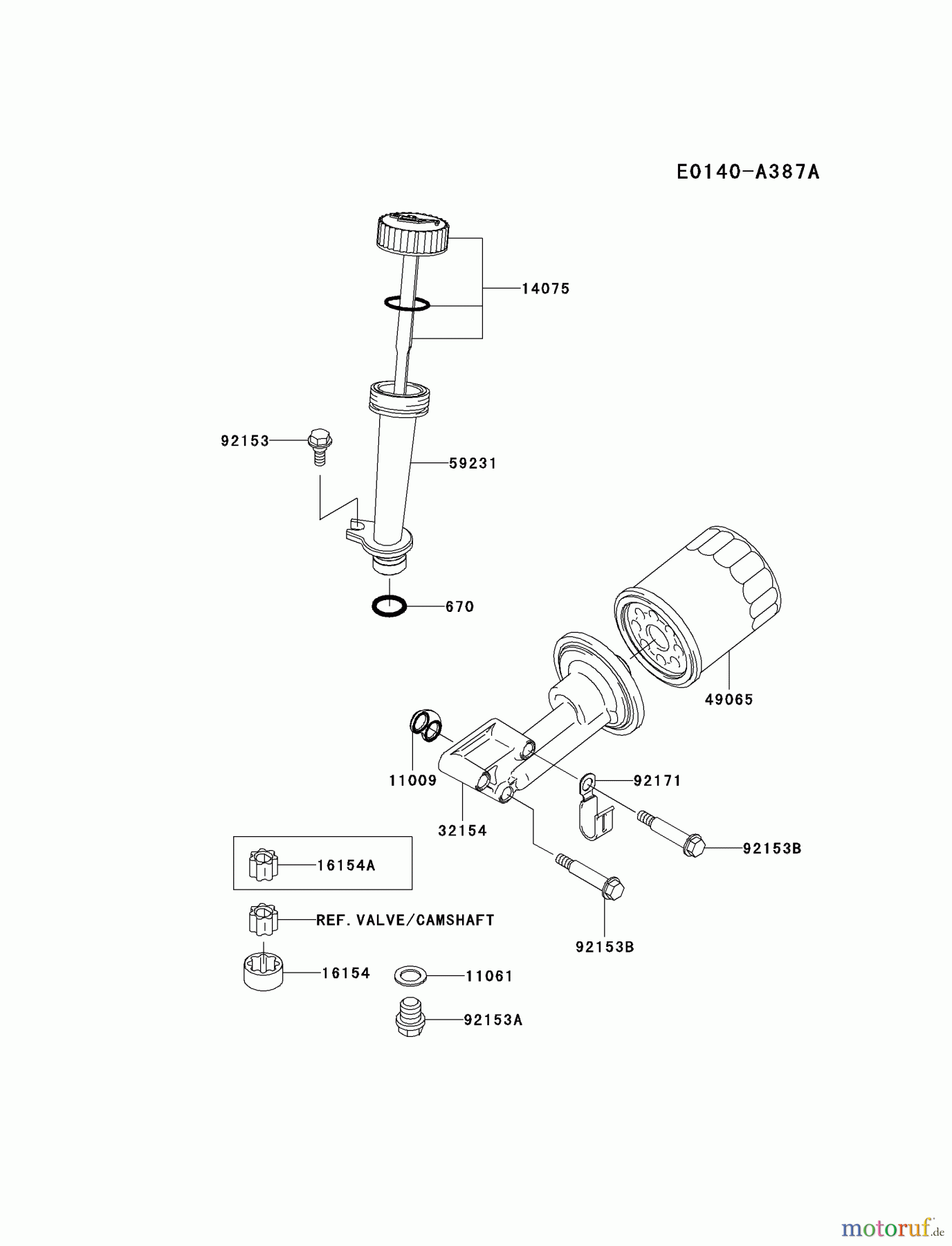  Kawasaki Motoren Motoren Vertikal FH641V - DS25 bis FS481V - BS13 FJ180V-BS19 - Kawasaki FJ180V 4-Stroke Engine LUBRICATION-EQUIPMENT