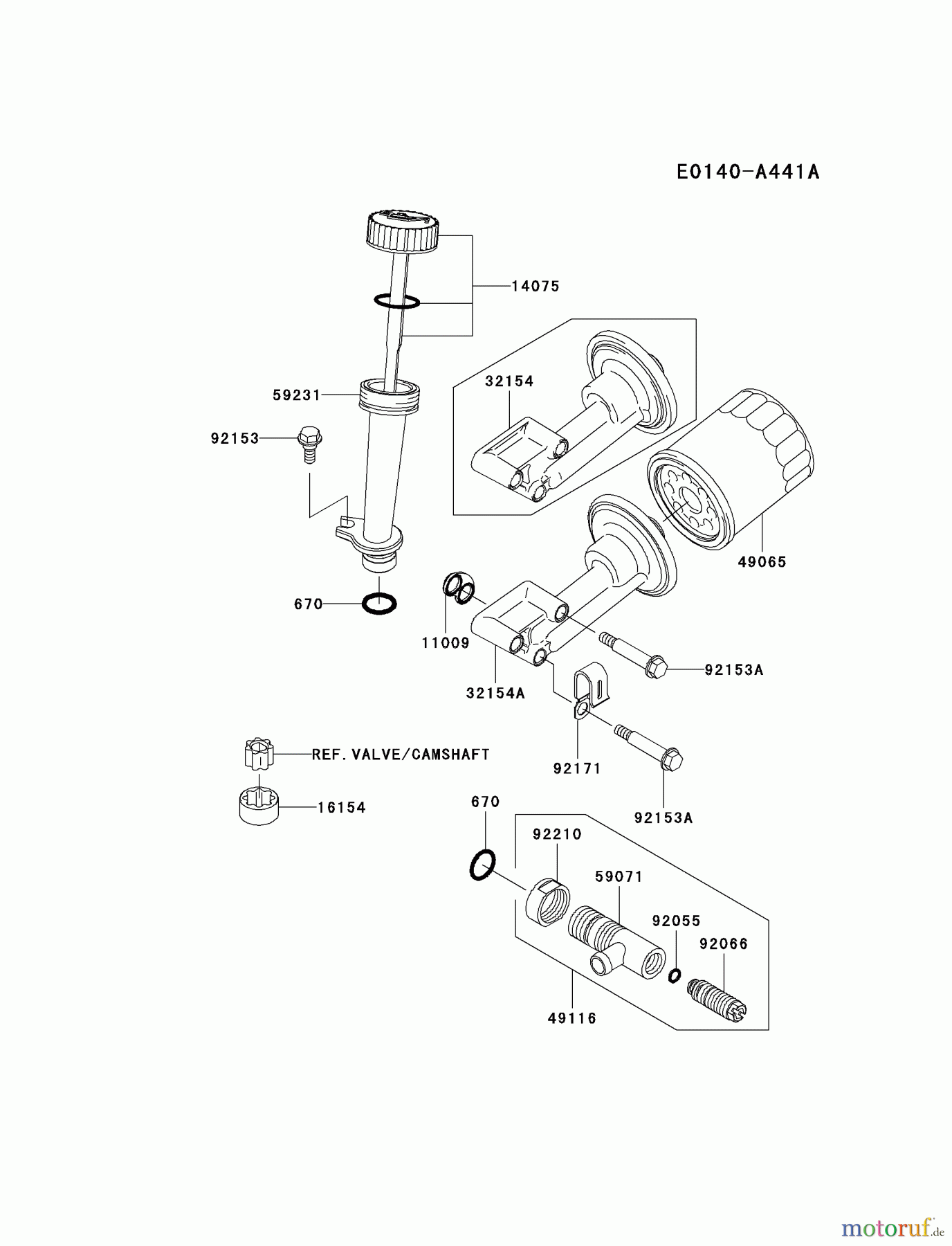  Kawasaki Motoren Motoren Vertikal FH641V - DS25 bis FS481V - BS13 FJ180V-BS26 - Kawasaki FJ180V 4-Stroke Engine LUBRICATION-EQUIPMENT