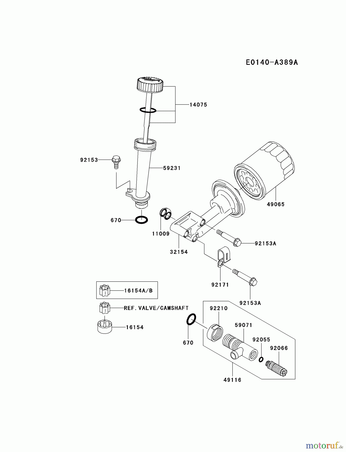  Kawasaki Motoren Motoren Vertikal FH641V - DS25 bis FS481V - BS13 FJ180V-BS08 - Kawasaki FJ180V 4-Stroke Engine LUBRICATION-EQUIPMENT