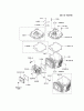 Kawasaki Motoren FH641V - DS25 bis FS481V - BS13 FJ180V-CS23 - Kawasaki FJ180V 4-Stroke Engine Ersatzteile CYLINDER/CRANKCASE