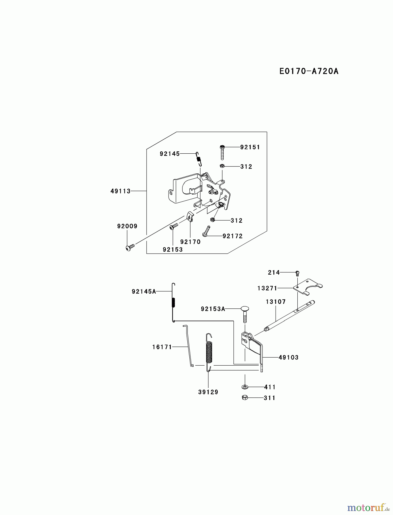  Kawasaki Motoren Motoren Vertikal FH641V - DS25 bis FS481V - BS13 FR541V-AS05 - Kawasaki FR541V 4-Stroke Engine CONTROL-EQUIPMENT