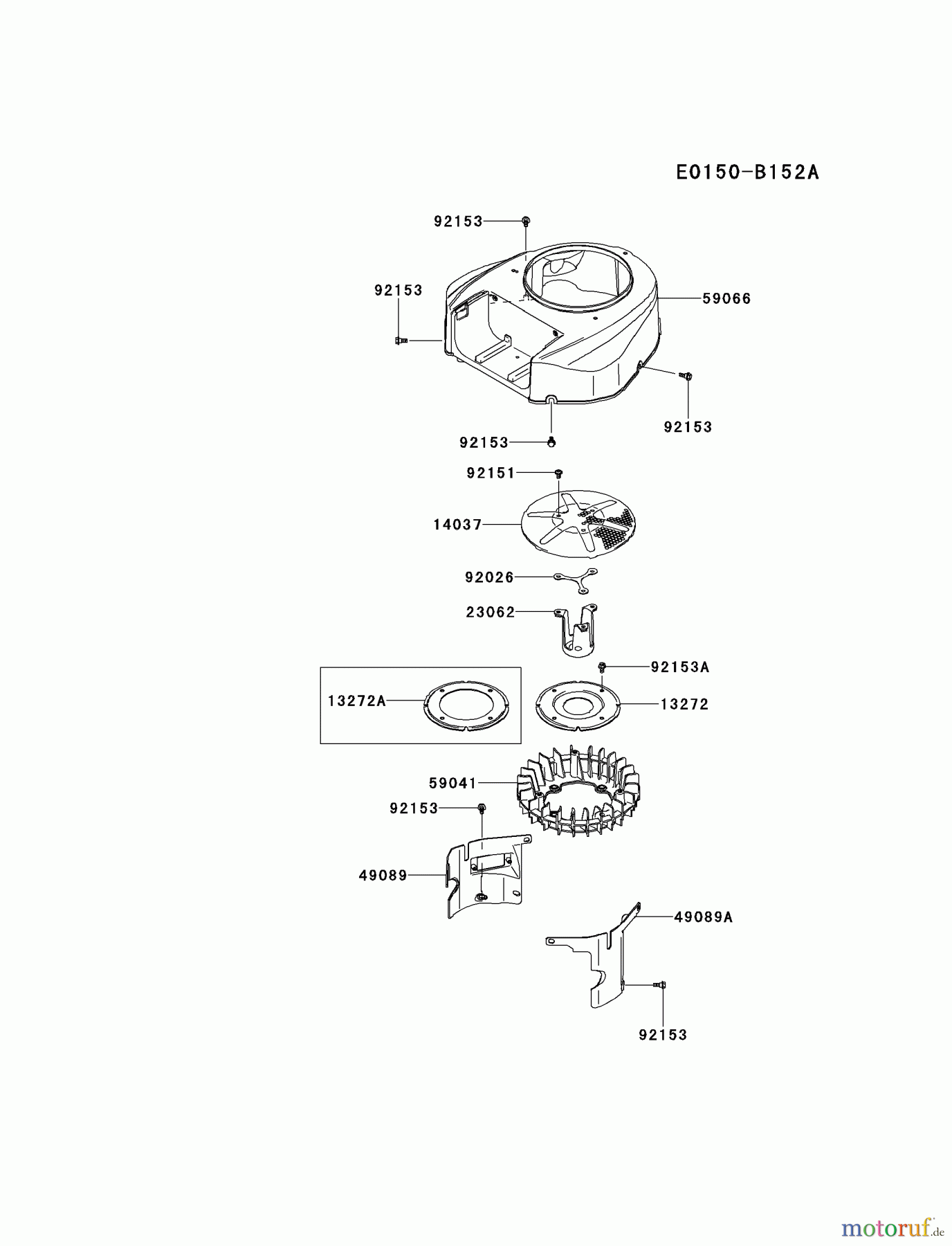  Kawasaki Motoren Motoren Vertikal FH641V - DS25 bis FS481V - BS13 FR600V-CS06 - Kawasaki FR600V 4-Stroke Engine COOLING-EQUIPMENT(CS06)