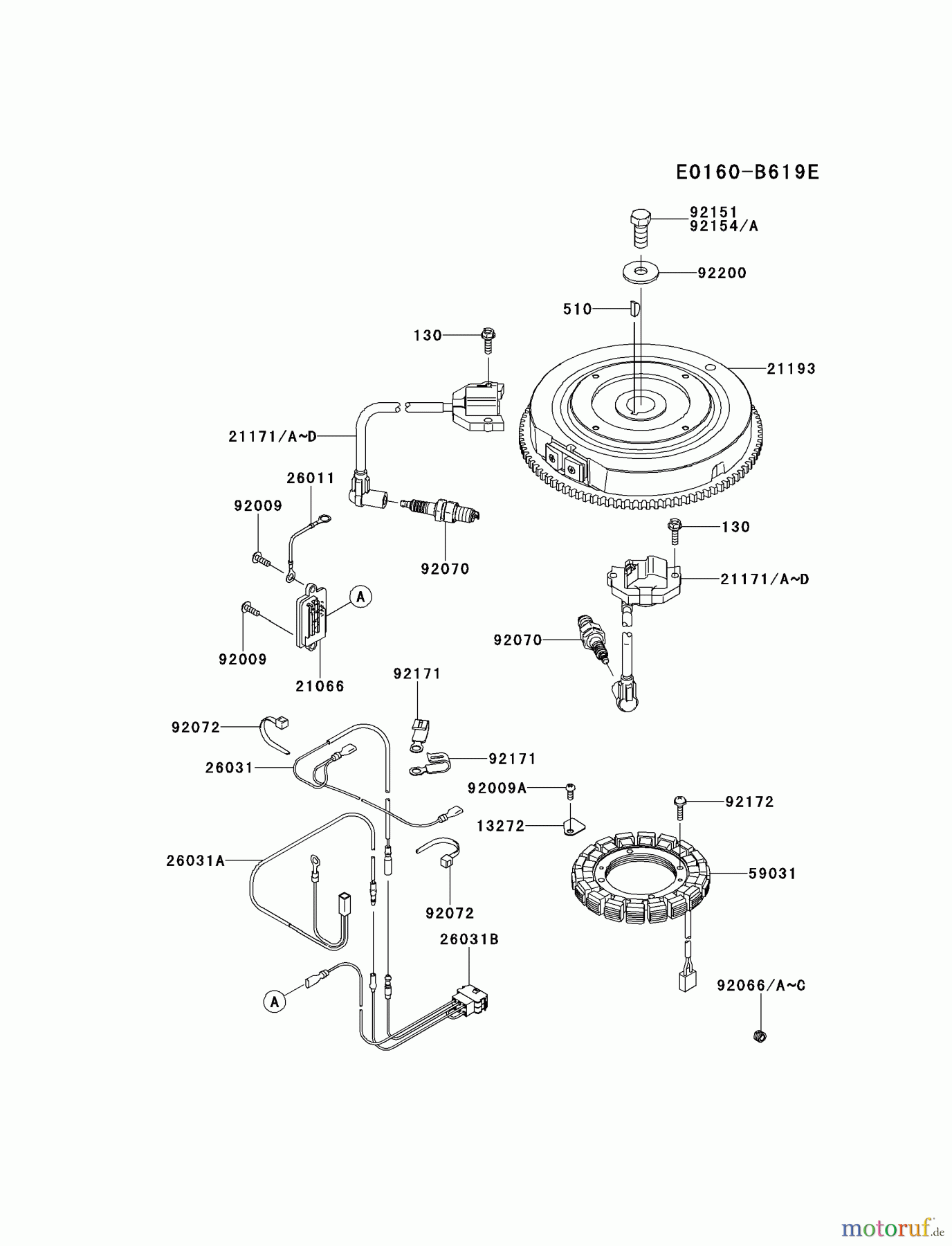  Kawasaki Motoren Motoren Vertikal FH641V - DS25 bis FS481V - BS13 FR651V-CS05 - Kawasaki FR651V 4-Stroke Engine ELECTRIC-EQUIPMENT