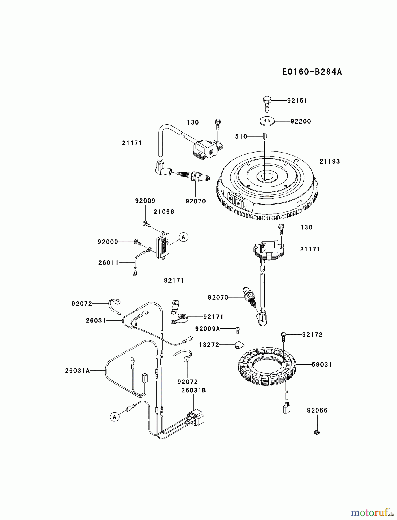  Kawasaki Motoren Motoren Vertikal FH641V - DS25 bis FS481V - BS13 FR651V-AS04 - Kawasaki FR651V 4-Stroke Engine ELECTRIC-EQUIPMENT