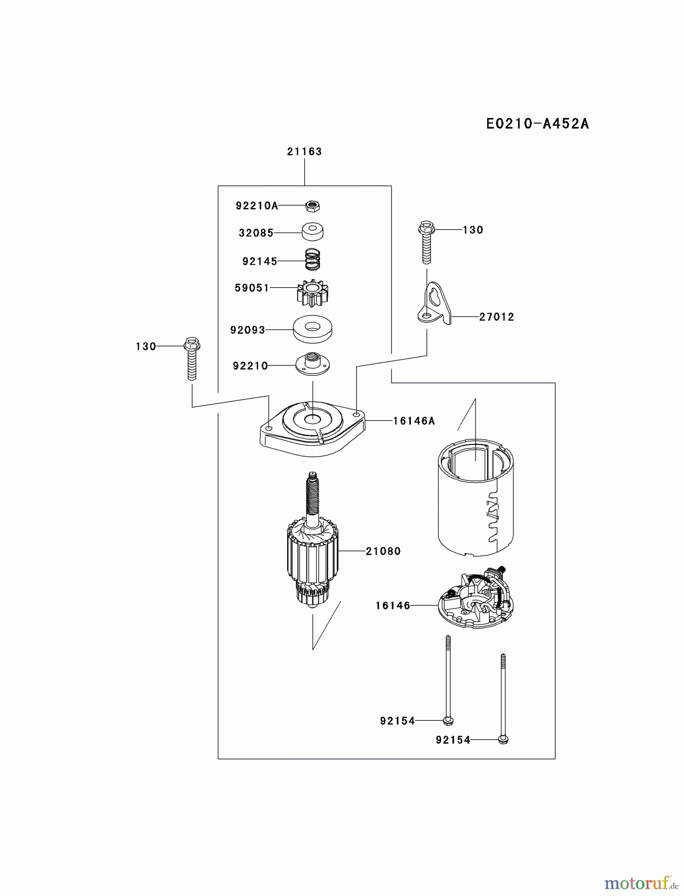  Kawasaki Motoren Motoren Vertikal FH641V - DS25 bis FS481V - BS13 FR691V-AS04 - Kawasaki FR691V 4-Stroke Engine STARTER