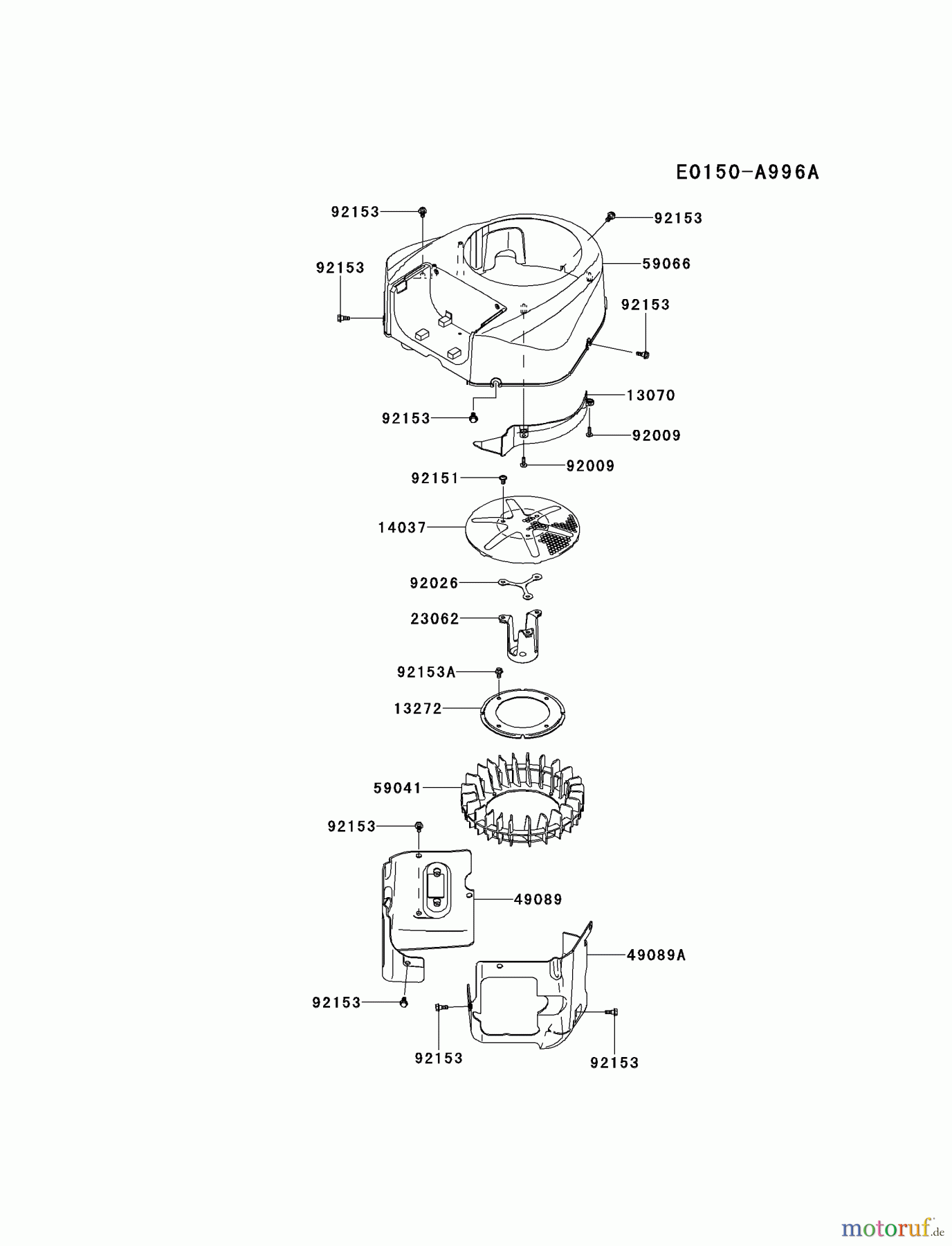  Kawasaki Motoren Motoren Vertikal FH641V - DS25 bis FS481V - BS13 FR691V-AS16 - Kawasaki FR691V 4-Stroke Engine COOLING-EQUIPMENT