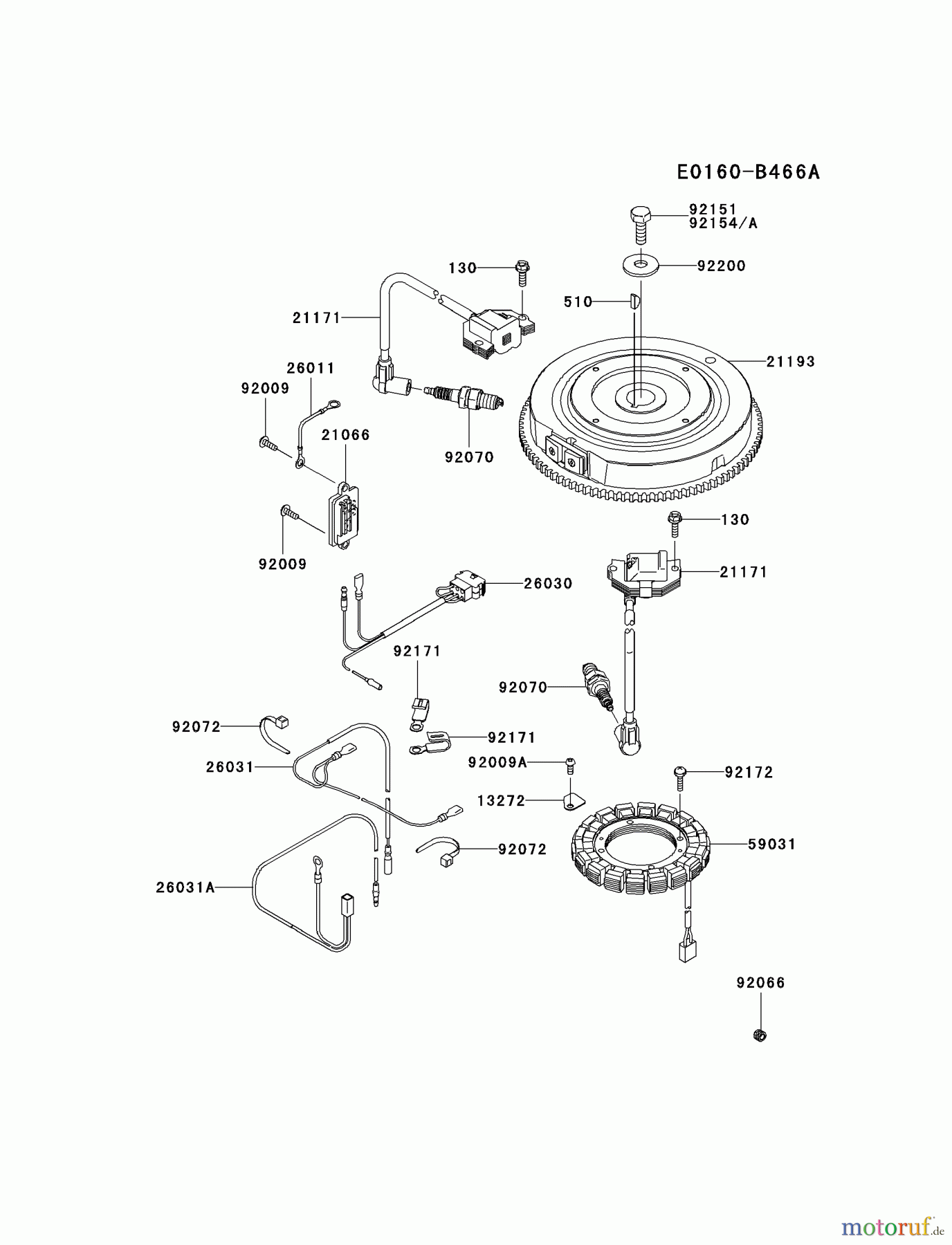  Kawasaki Motoren Motoren Vertikal FH641V - DS25 bis FS481V - BS13 FR691V-AS08 - Kawasaki FR691V 4-Stroke Engine ELECTRIC-EQUIPMENT