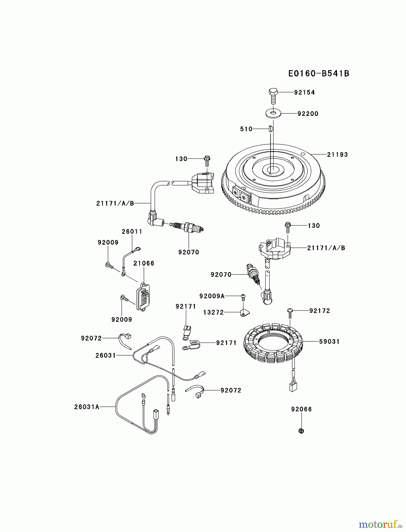  Kawasaki Motoren Motoren Vertikal FH641V - DS25 bis FS481V - BS13 FR691V-CS10 - Kawasaki FR691V 4-Stroke Engine ELECTRIC-EQUIPMENT