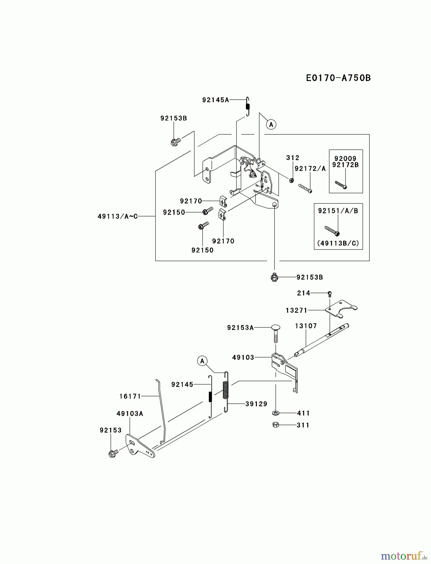  Kawasaki Motoren Motoren Vertikal FH641V - DS25 bis FS481V - BS13 FR651V-BS00 - Kawasaki FR651V 4-Stroke Engine CONTROL-EQUIPMENT