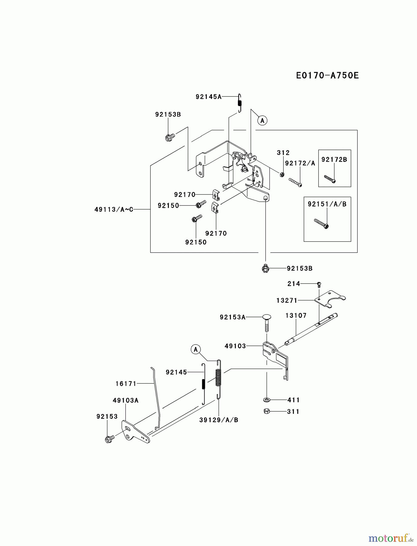  Kawasaki Motoren Motoren Vertikal FH641V - DS25 bis FS481V - BS13 FR691V-BS05 - Kawasaki FR691V 4-Stroke Engine CONTROL-EQUIPMENT