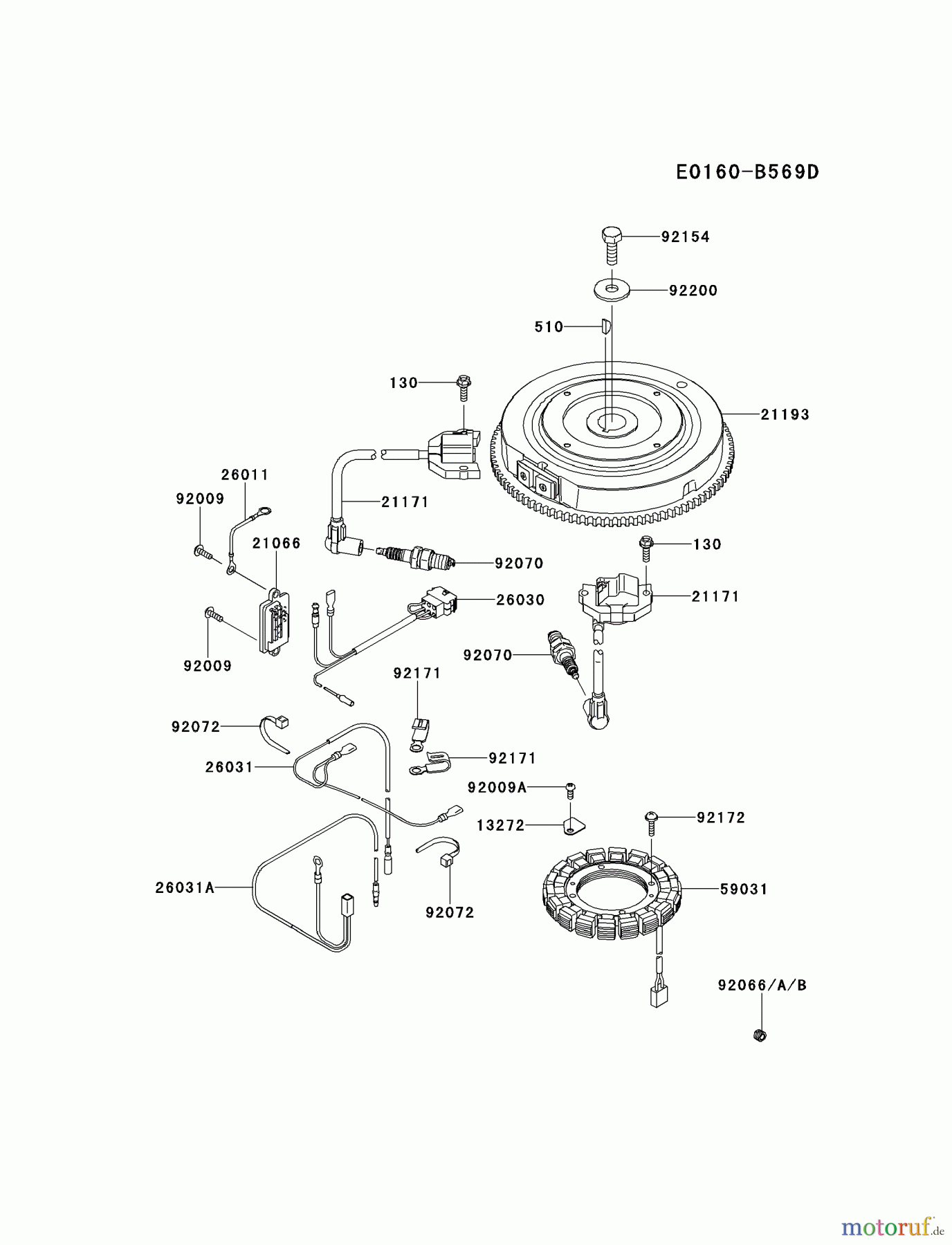  Kawasaki Motoren Motoren Vertikal FH641V - DS25 bis FS481V - BS13 FR730V-BS12 - Kawasaki FR730V 4-Stroke Engine ELECTRIC-EQUIPMENT