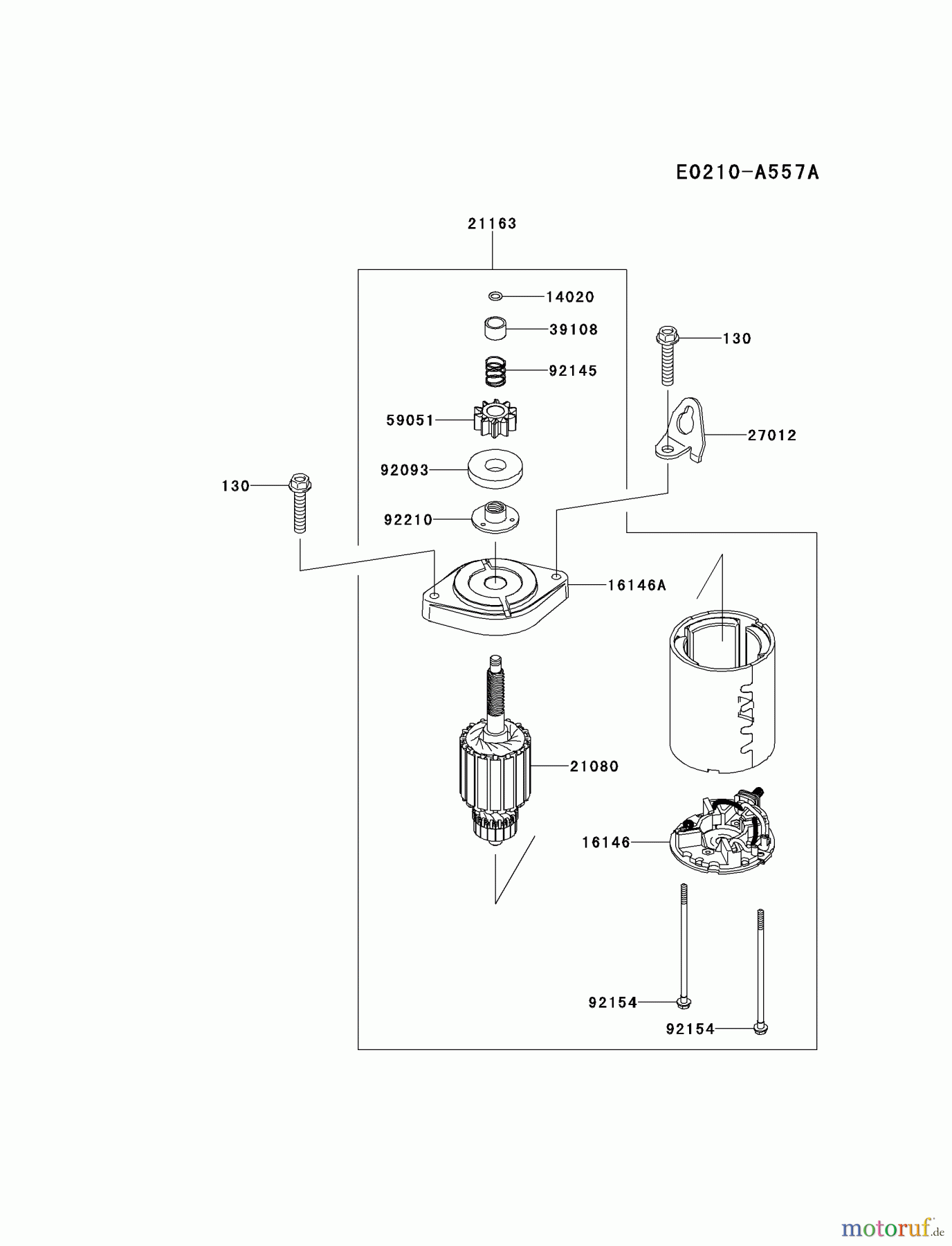  Kawasaki Motoren Motoren Vertikal FH641V - DS25 bis FS481V - BS13 FR691V-CS10 - Kawasaki FR691V 4-Stroke Engine STARTER